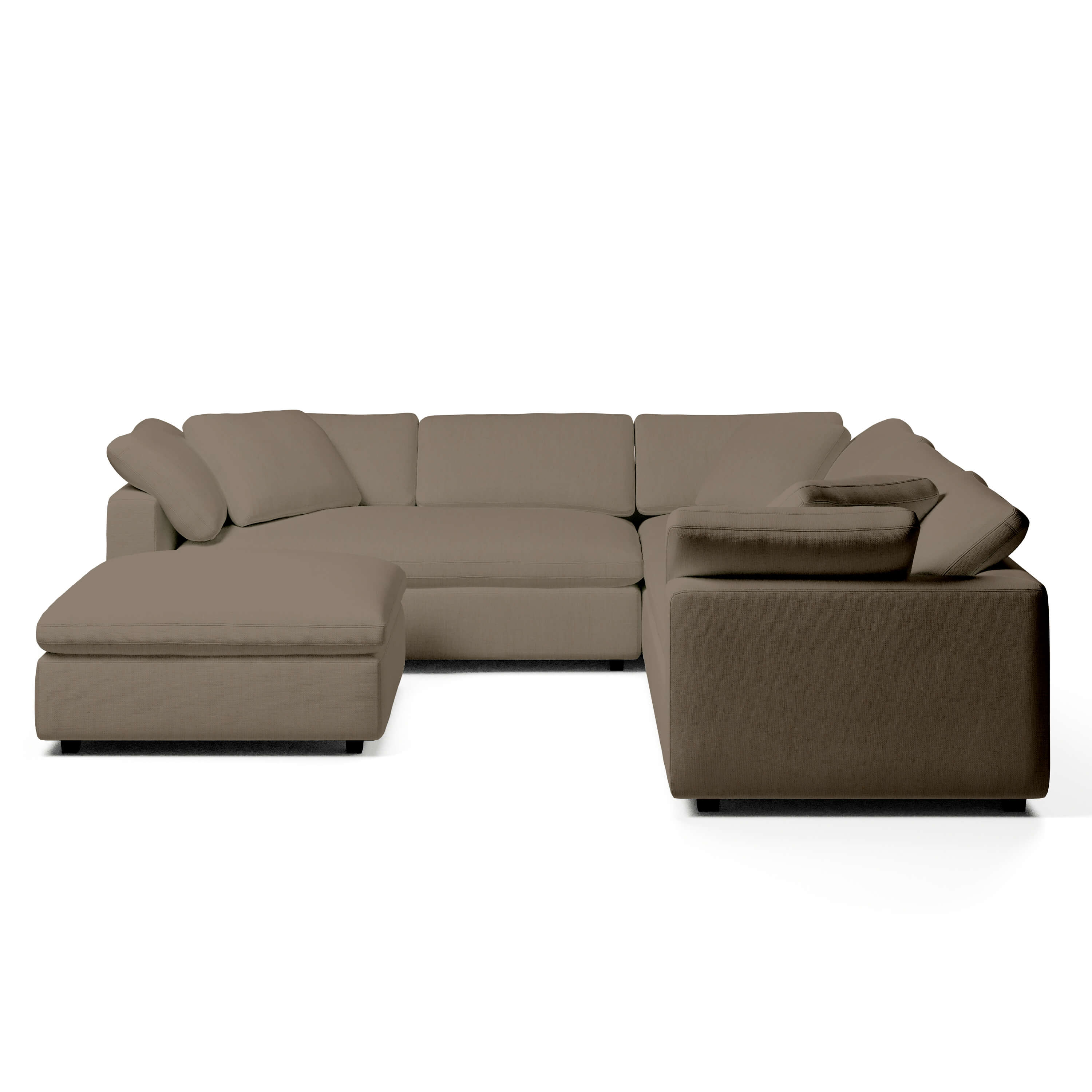 Comfy Modular Sofa - 5-Seater & Ottoman