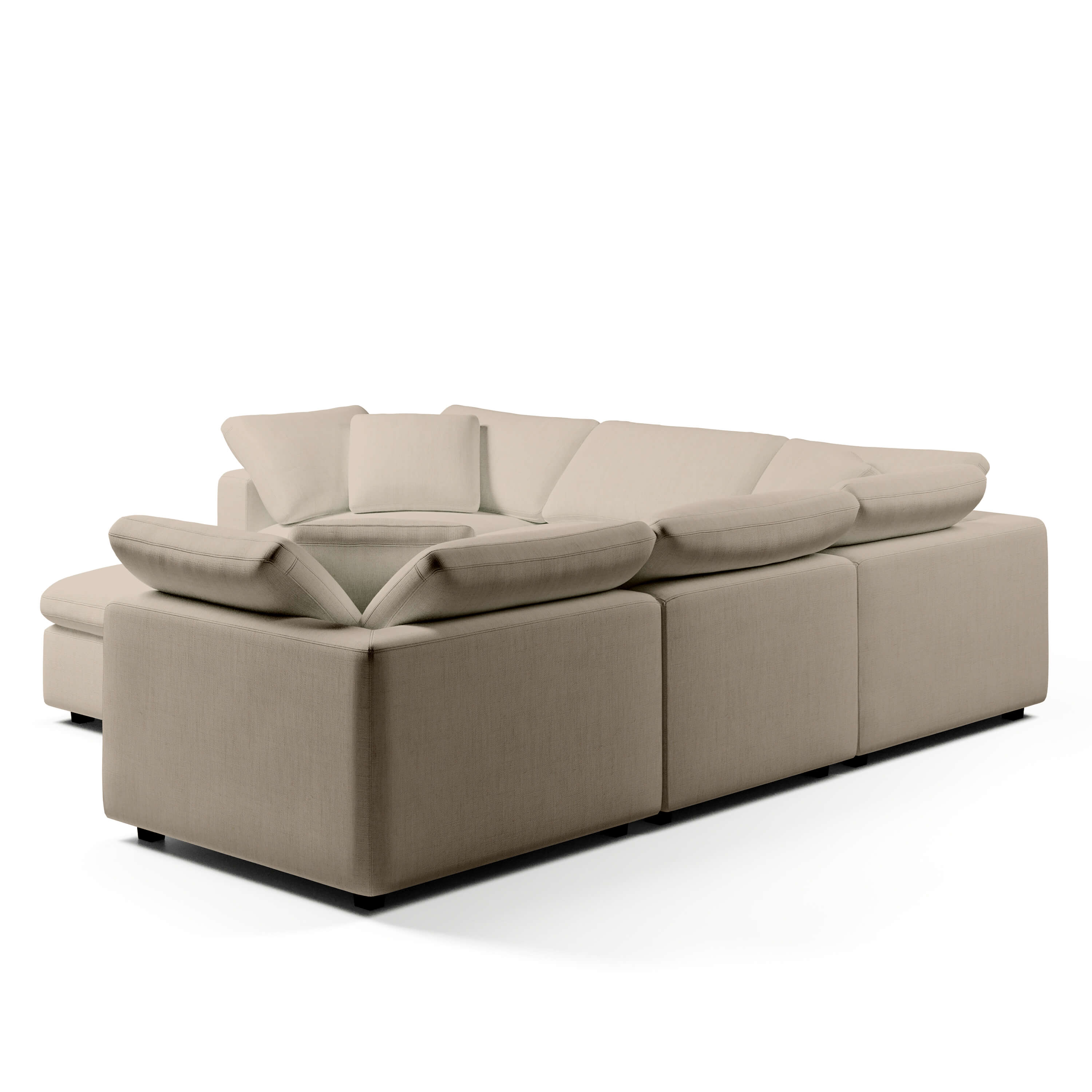 Comfy Modular Sofa - 5-Seater & Ottoman