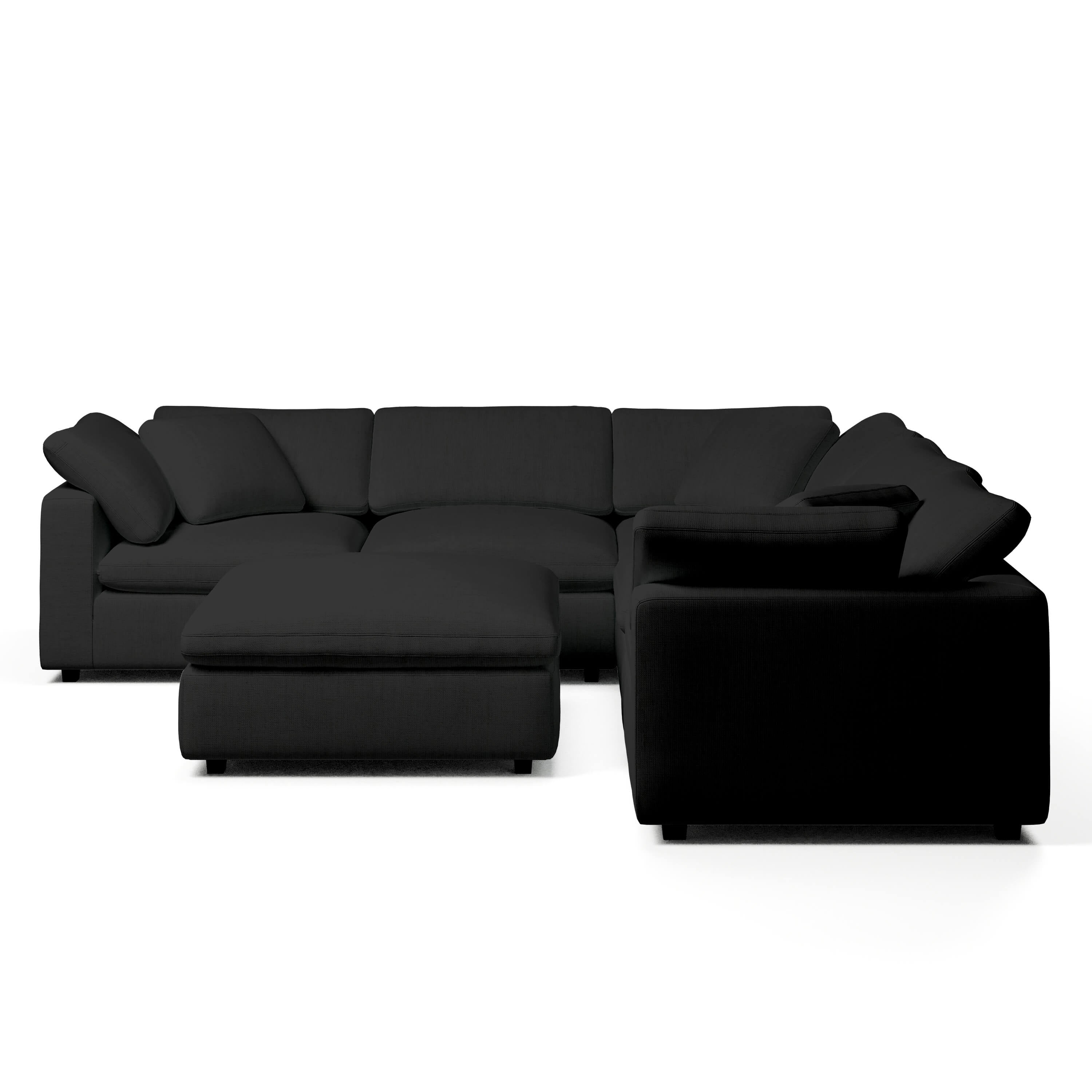 Comfy Modular Sofa - 5-Seater & Ottoman