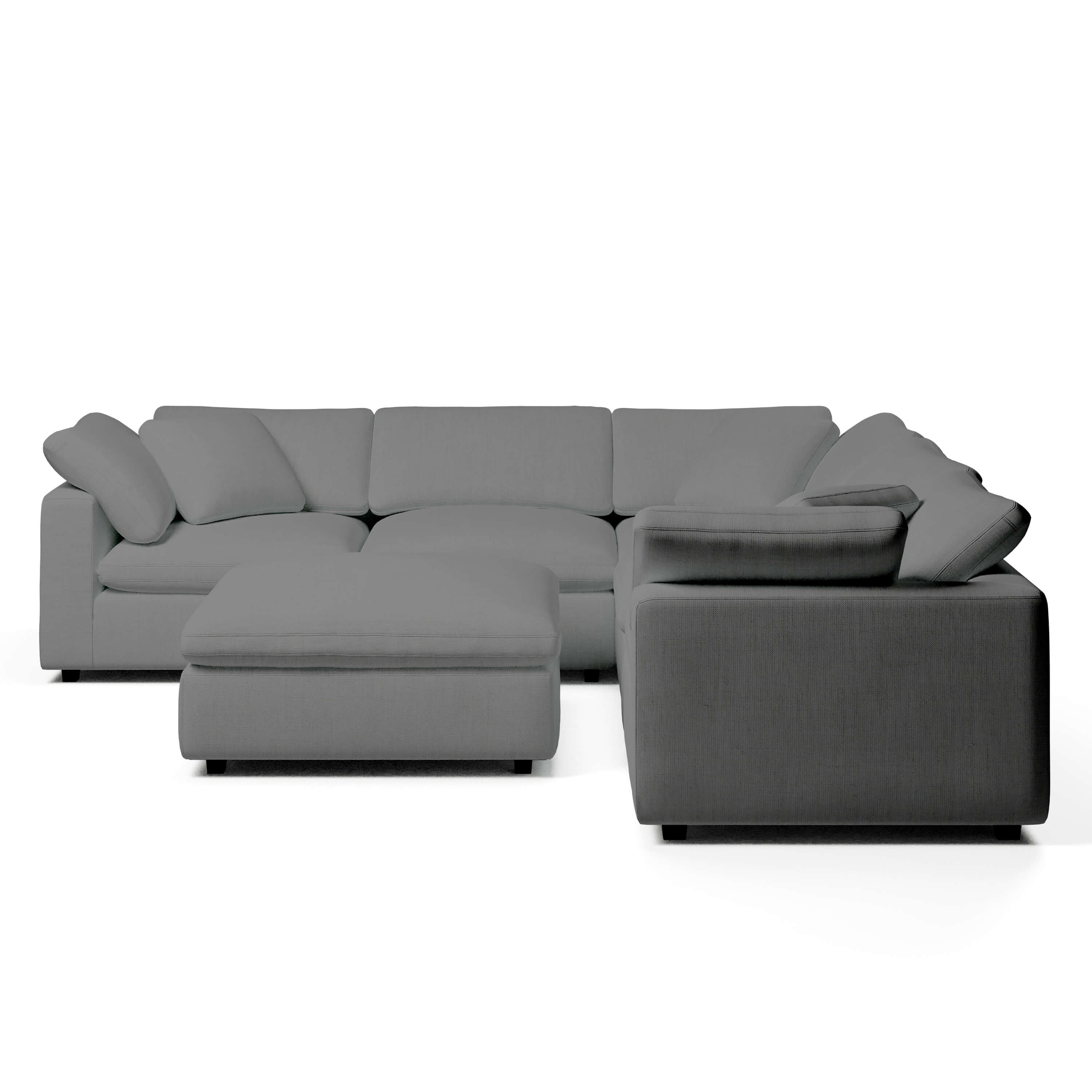 Comfy Modular Sofa - 5-Seater & Ottoman