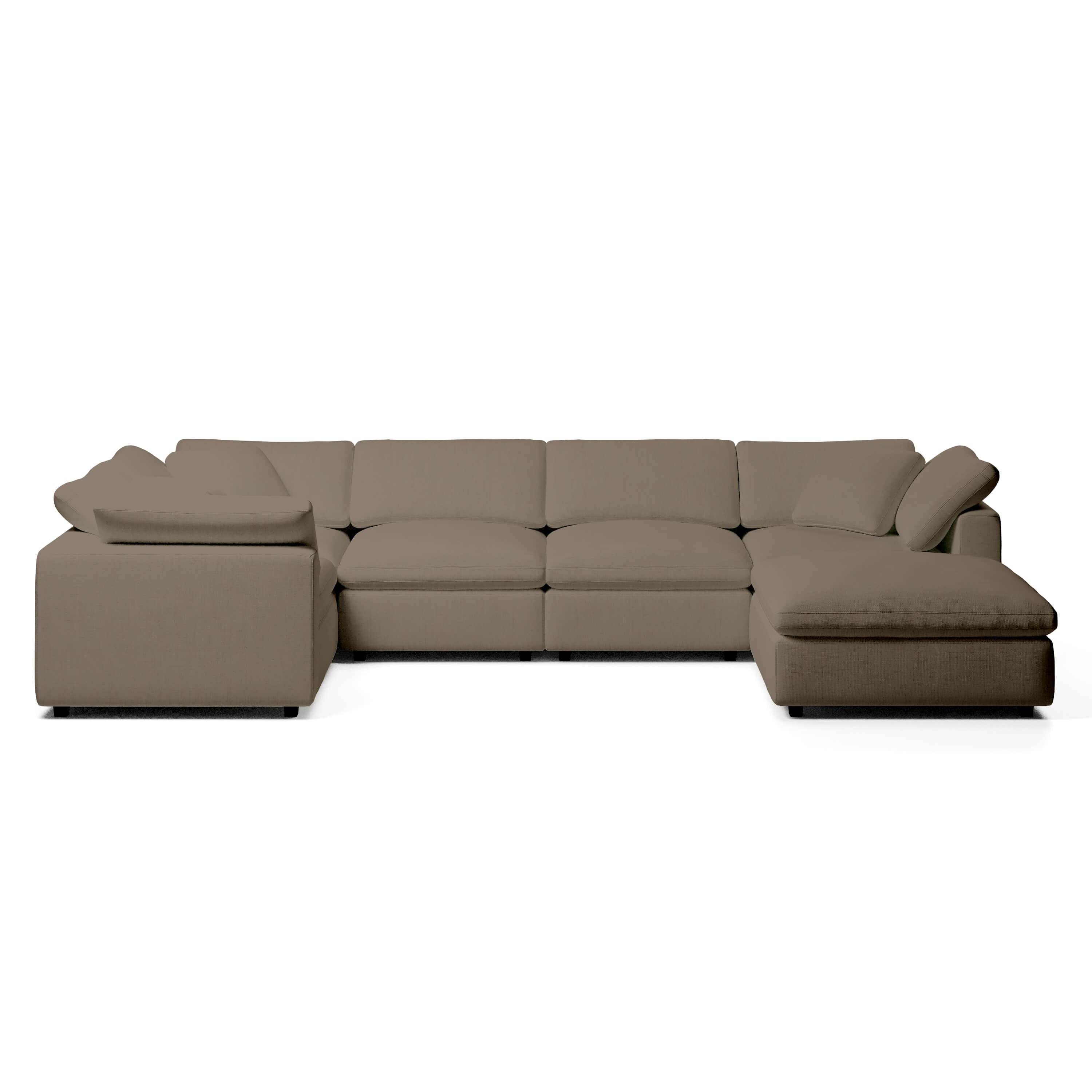 Comfy Modular Sofa - 5-Seater & Ottoman