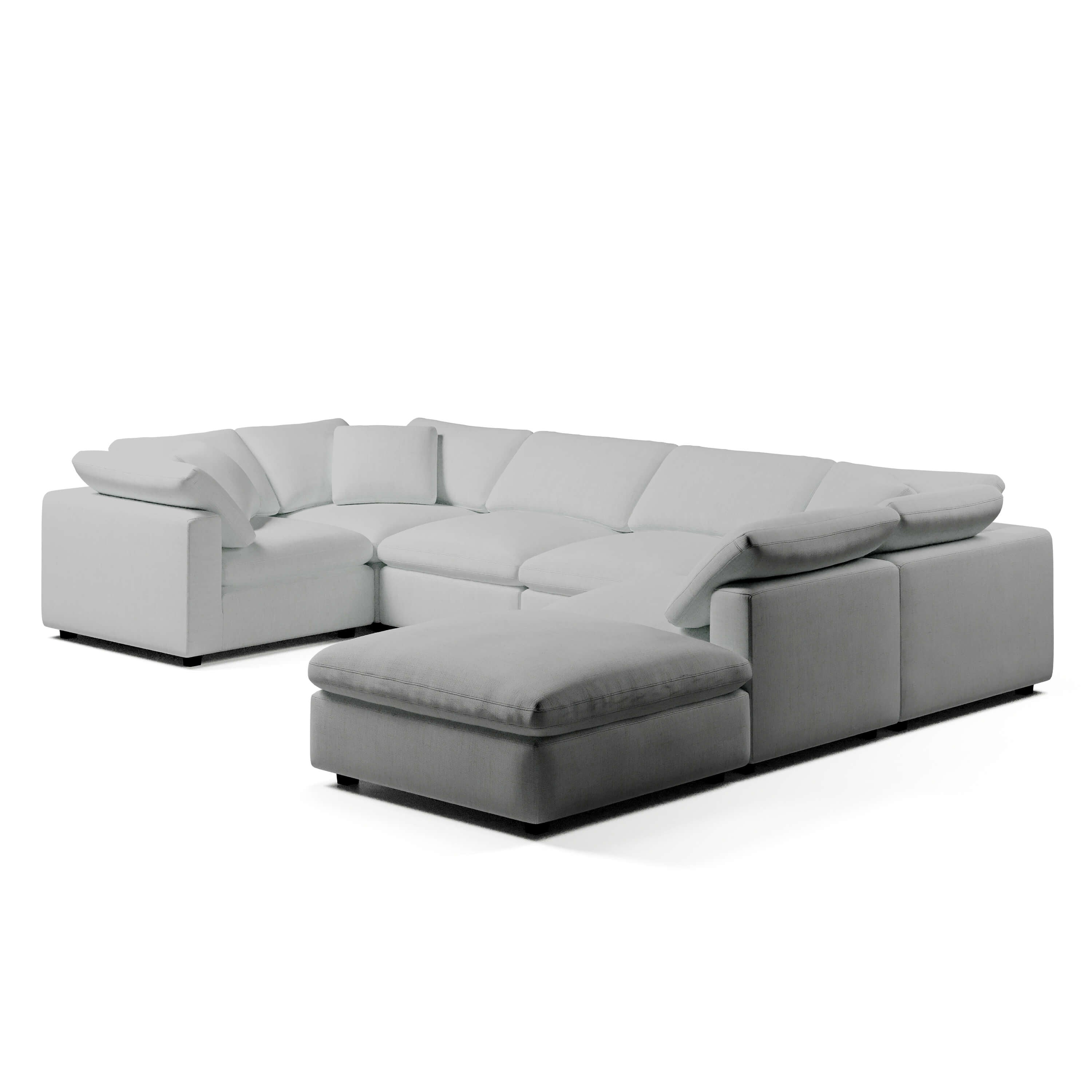 U-Sectional Sofa and Ottoman | U-Sectional Ottoman | Couch Haus