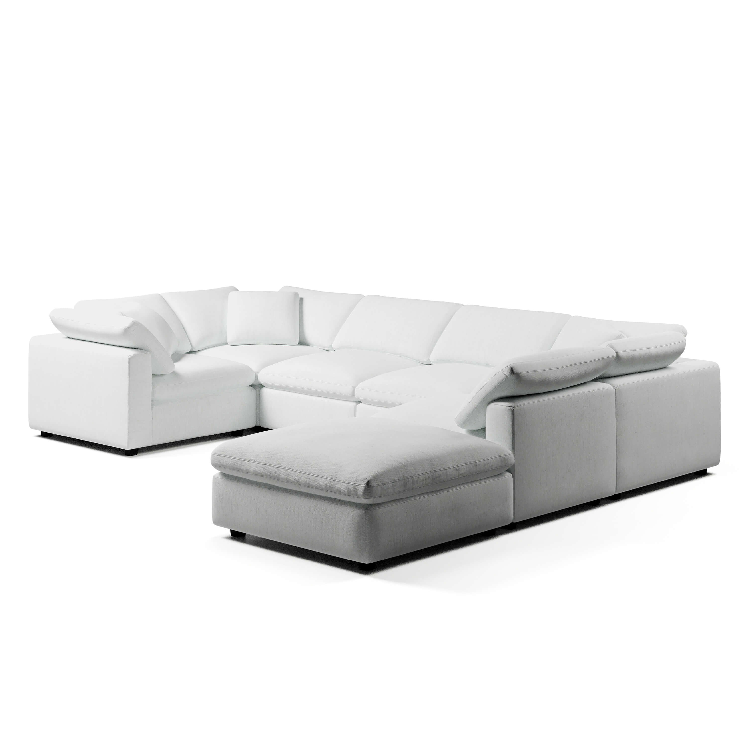 U-Sectional Sofa and Ottoman | U-Sectional Ottoman | Couch Haus