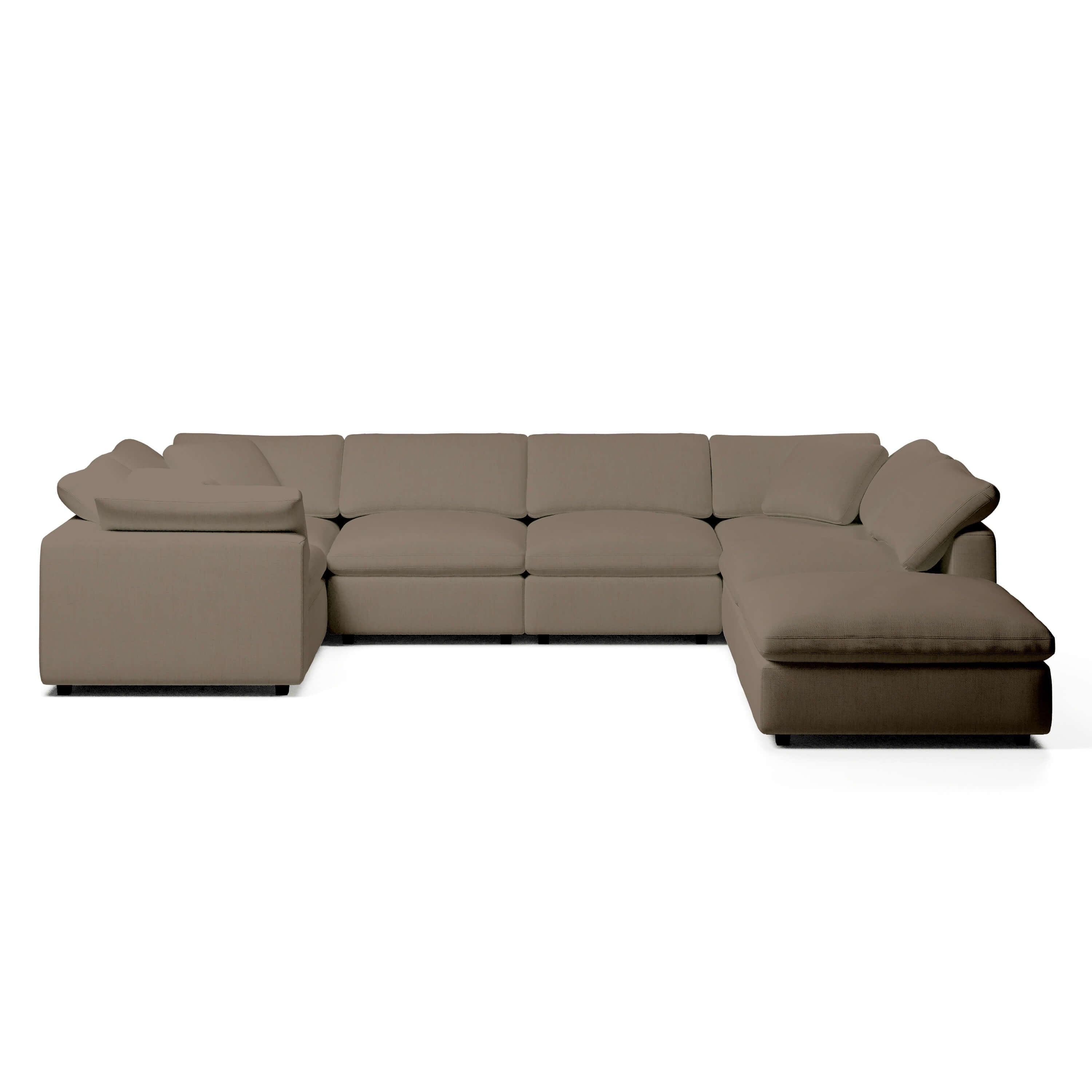 Comfy Modular Sofa - 6-Seater & Ottoman U-Sectional