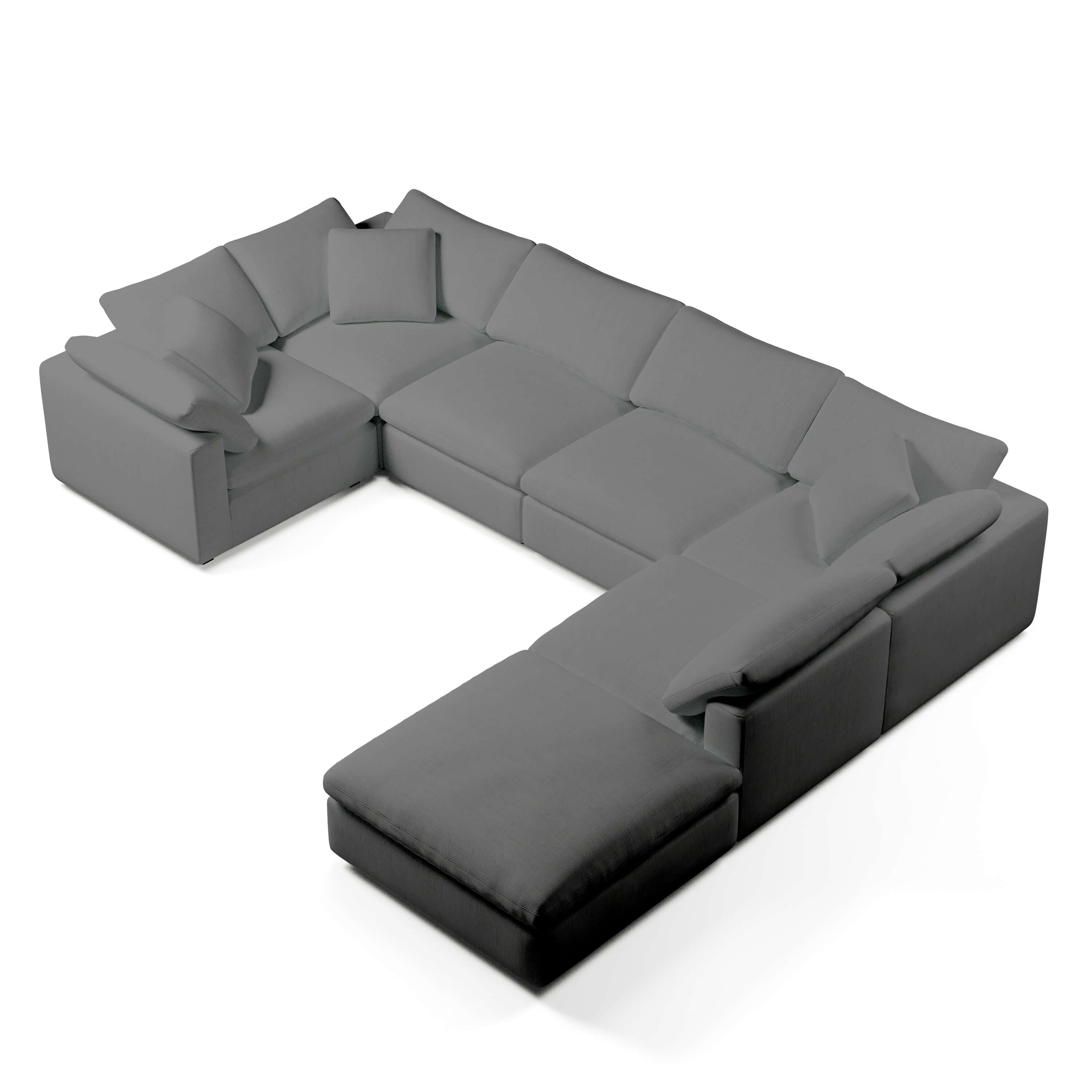 U-Sectional Sofa and Ottoman | U-Sectional Ottoman | Couch Haus