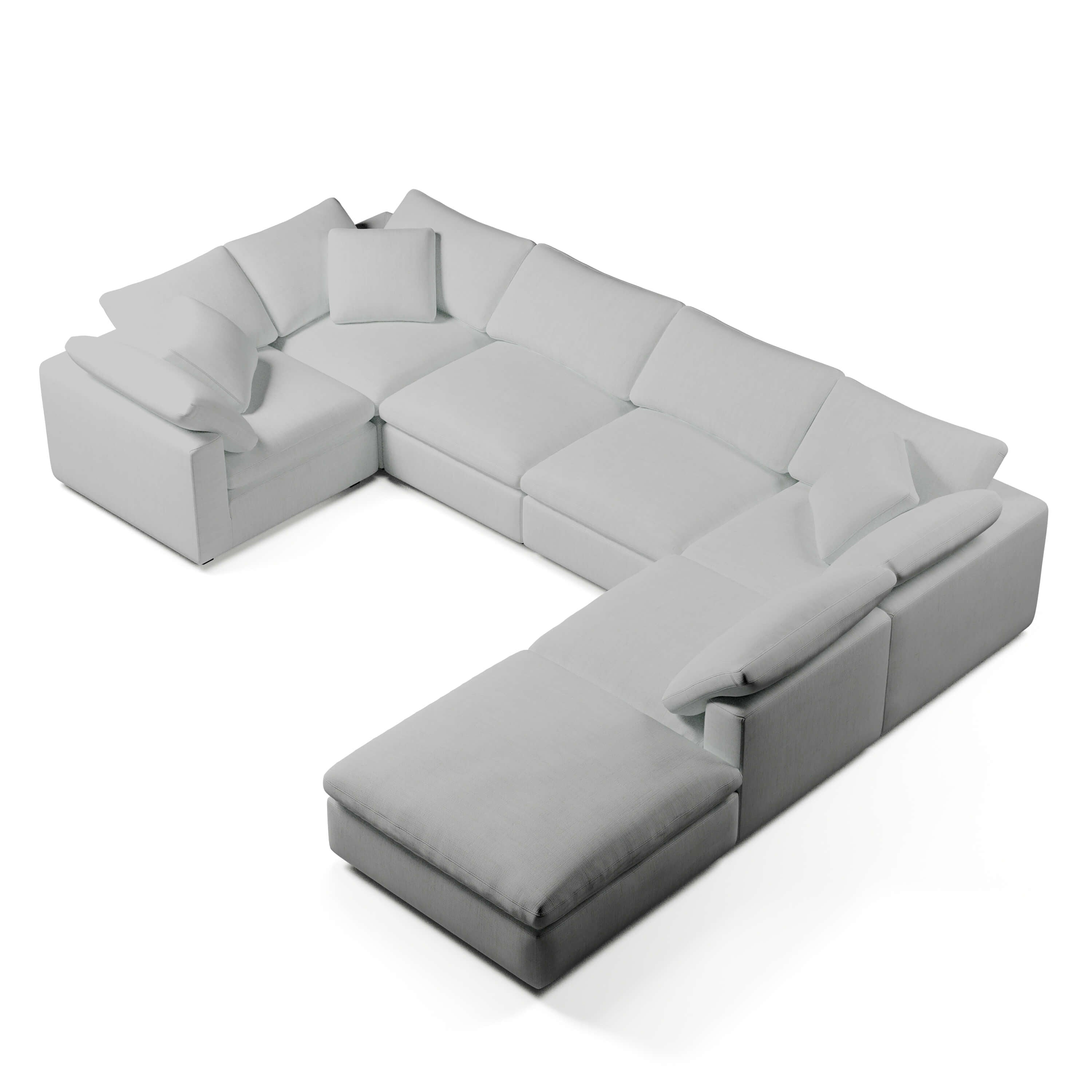 U-Sectional Sofa and Ottoman | U-Sectional Ottoman | Couch Haus