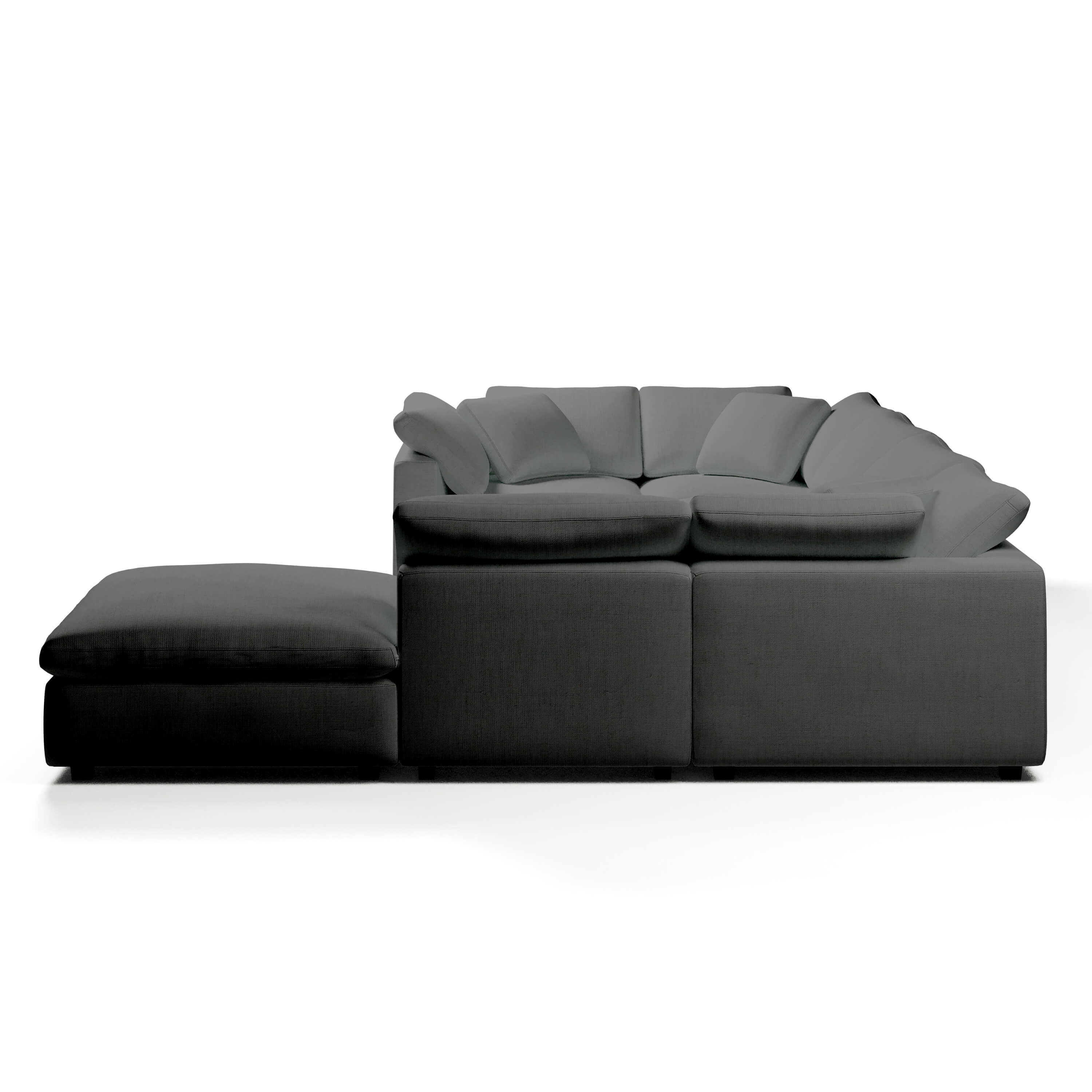 Comfy Modular Sofa - 6-Seater & Ottoman U-Sectional