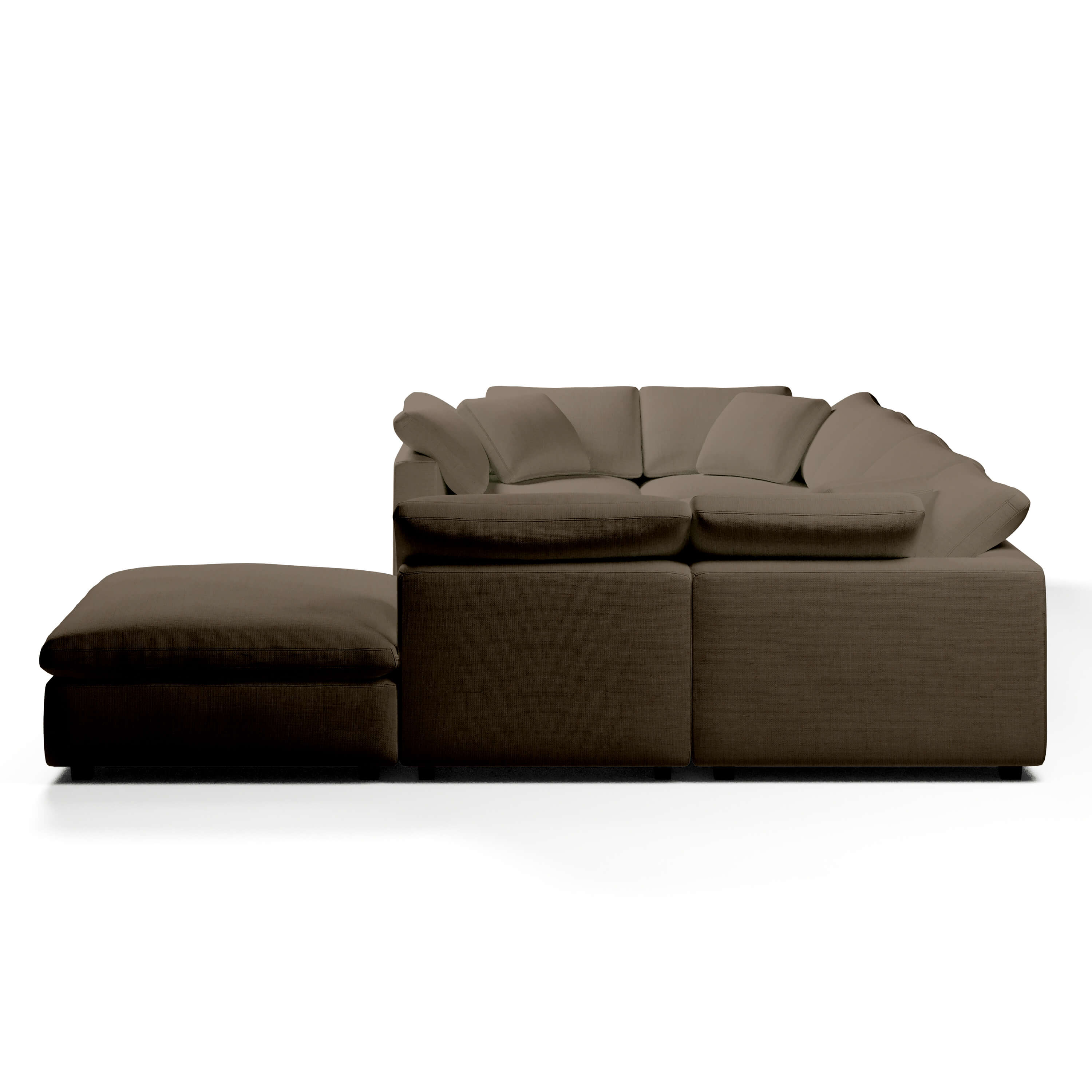 Comfy Modular Sofa - 6-Seater & Ottoman U-Sectional