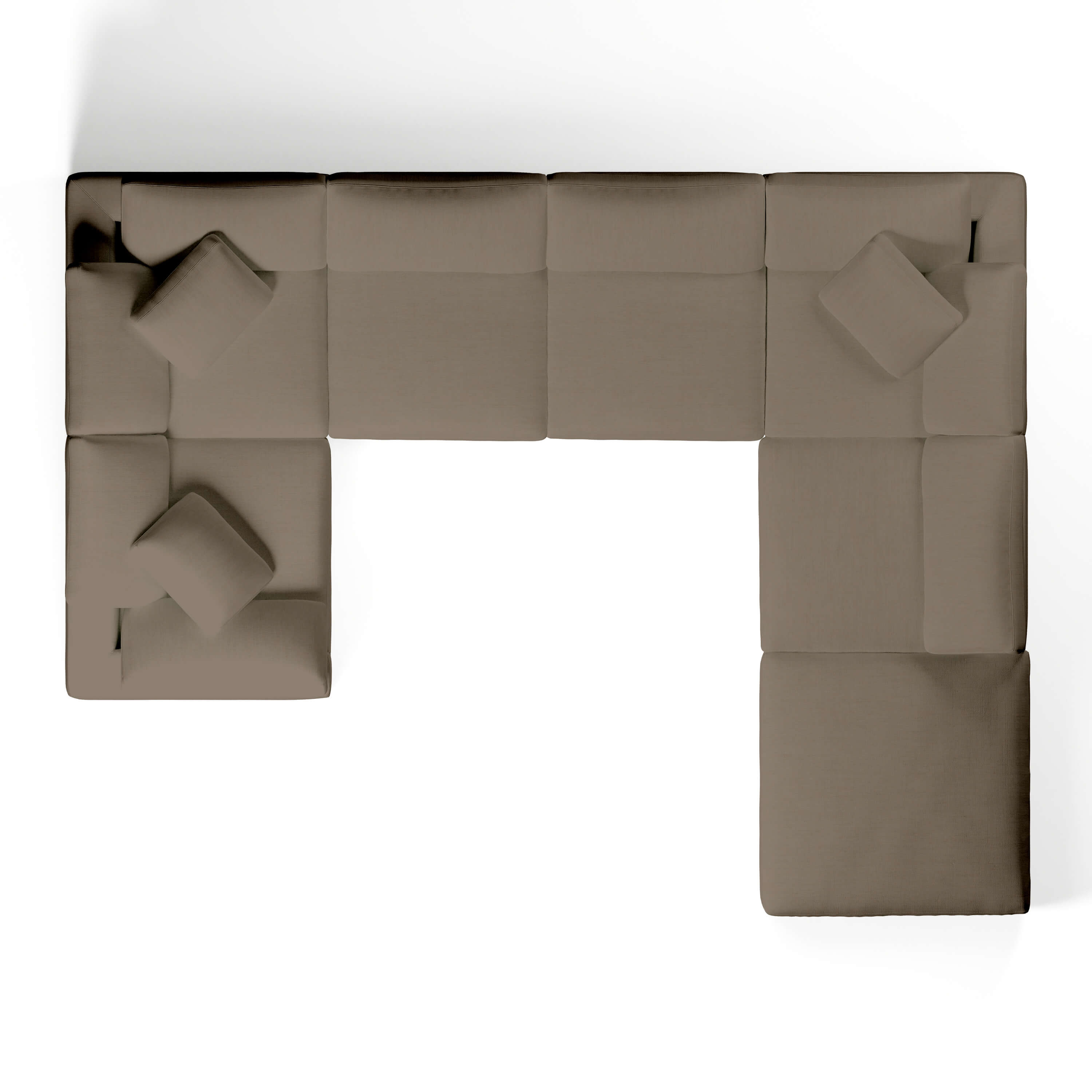 Comfy Modular Sofa - 6-Seater & Ottoman U-Sectional