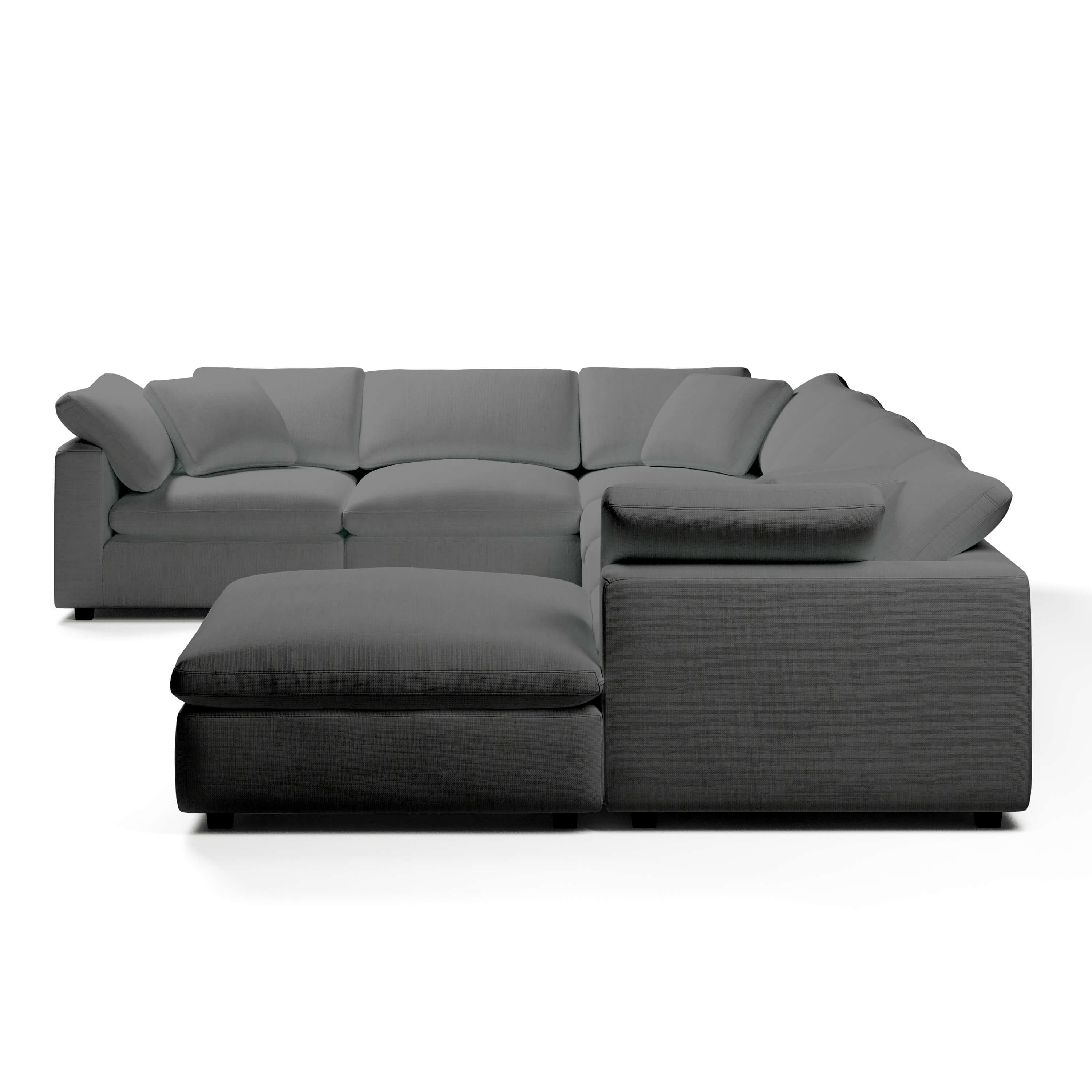 Comfy Modular Sofa - 6-Seater & Ottoman U-Sectional