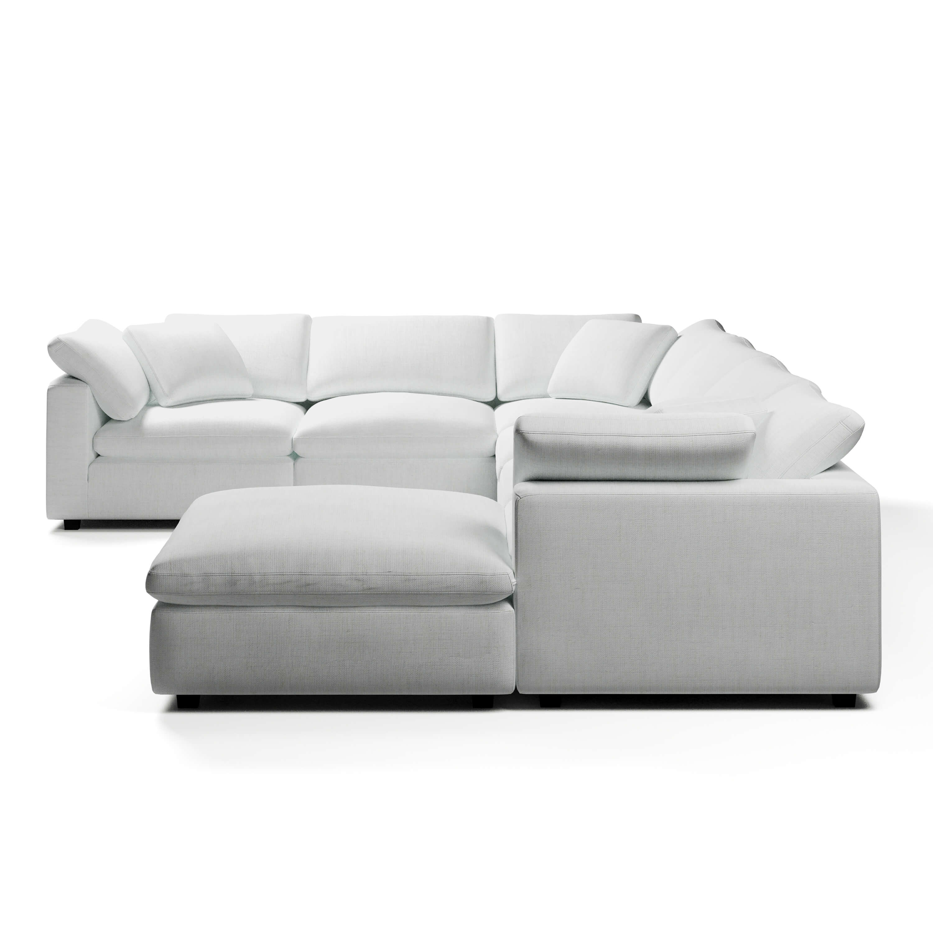 U-Sectional Sofa and Ottoman | U-Sectional Ottoman | Couch Haus
