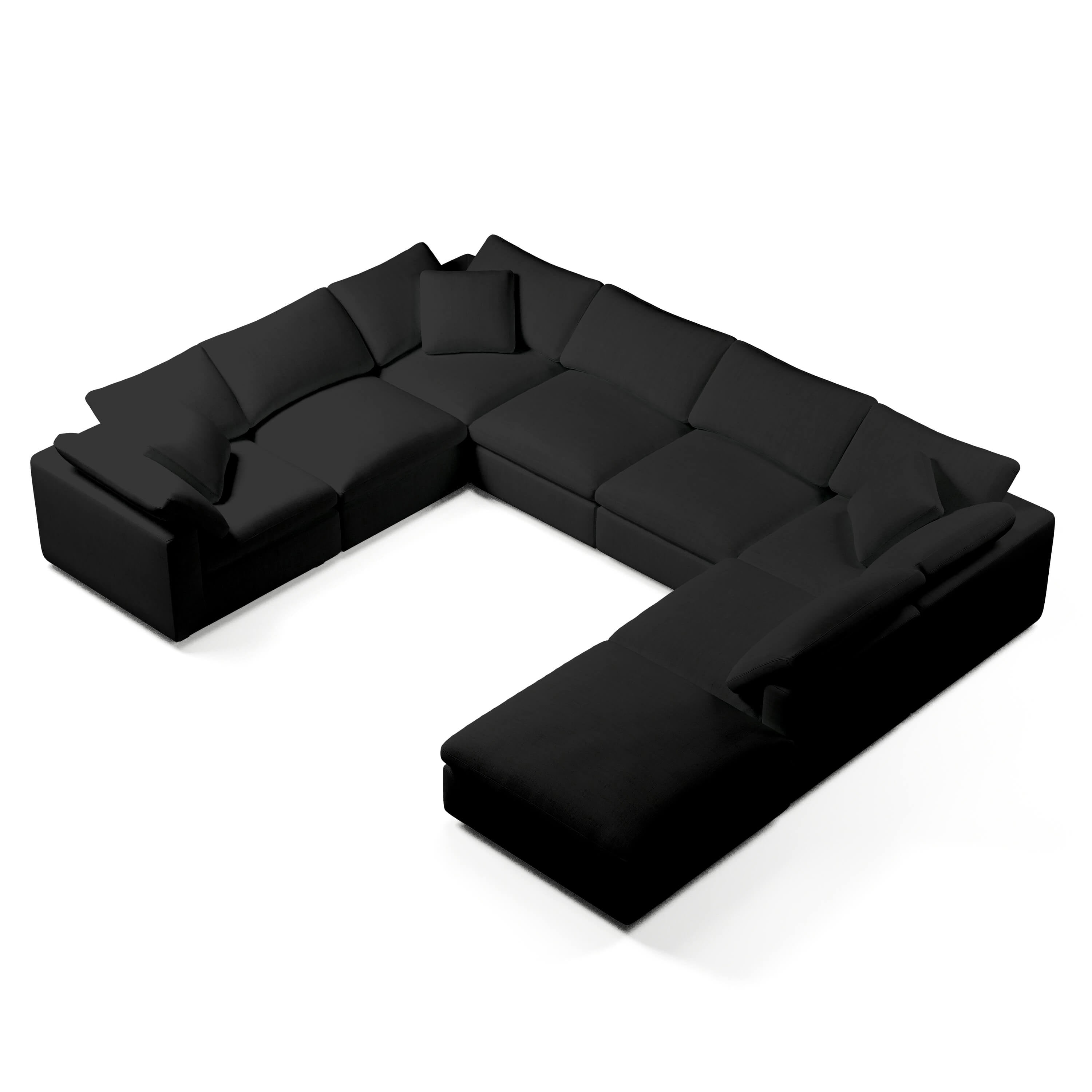 Modular Sofa and Ottoman | U-Sectional Modular Sofa | Couch Haus
