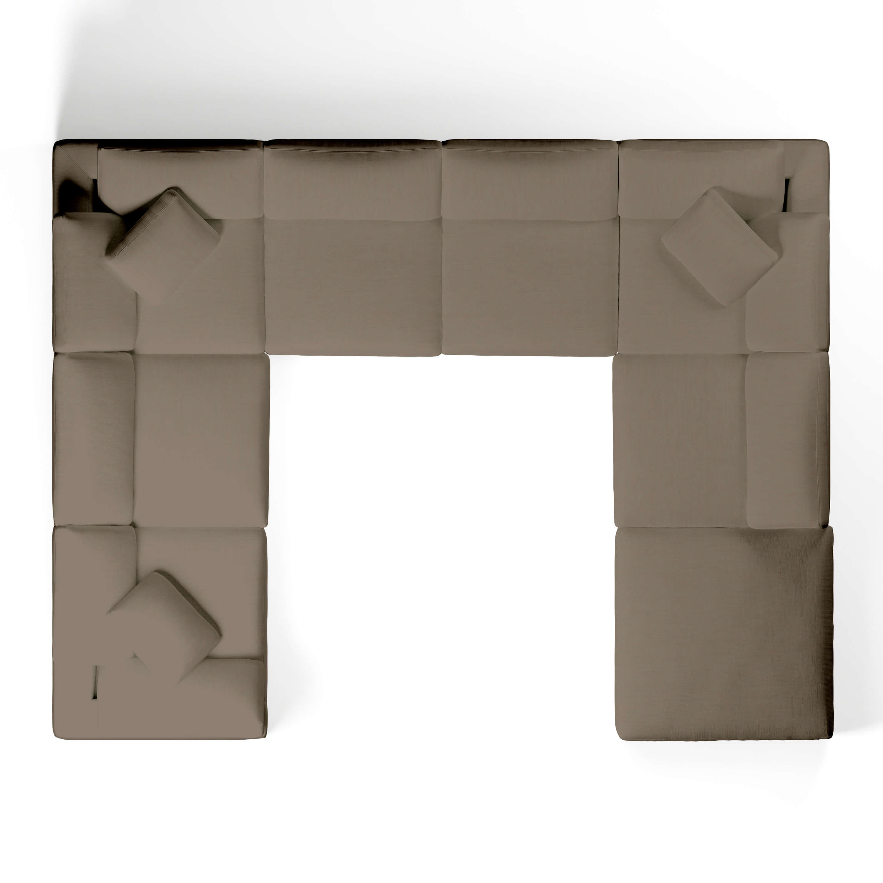 Modular Sofa and Ottoman | U-Sectional Modular Sofa | Couch Haus