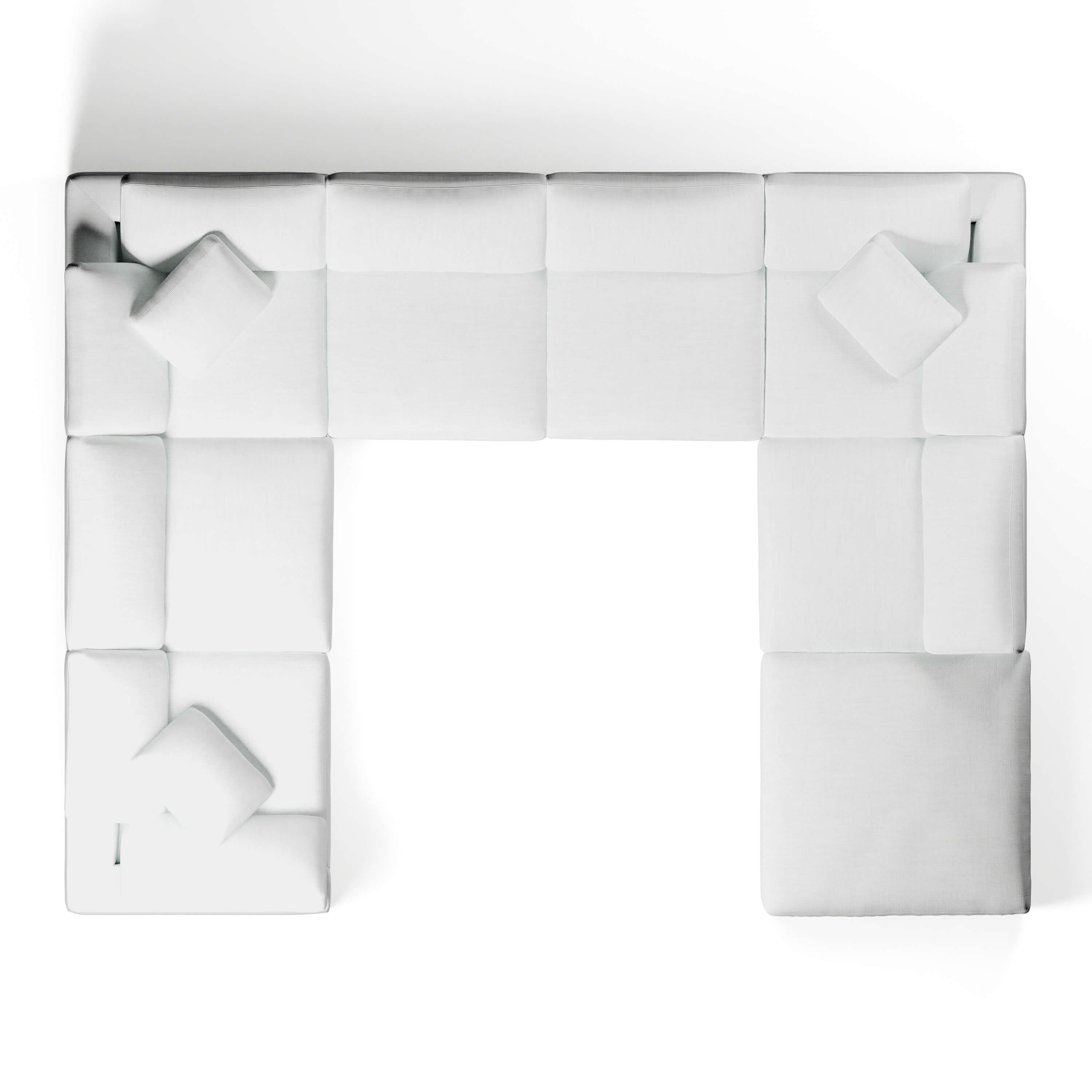 Modular Sofa and Ottoman | U-Sectional Modular Sofa | Couch Haus