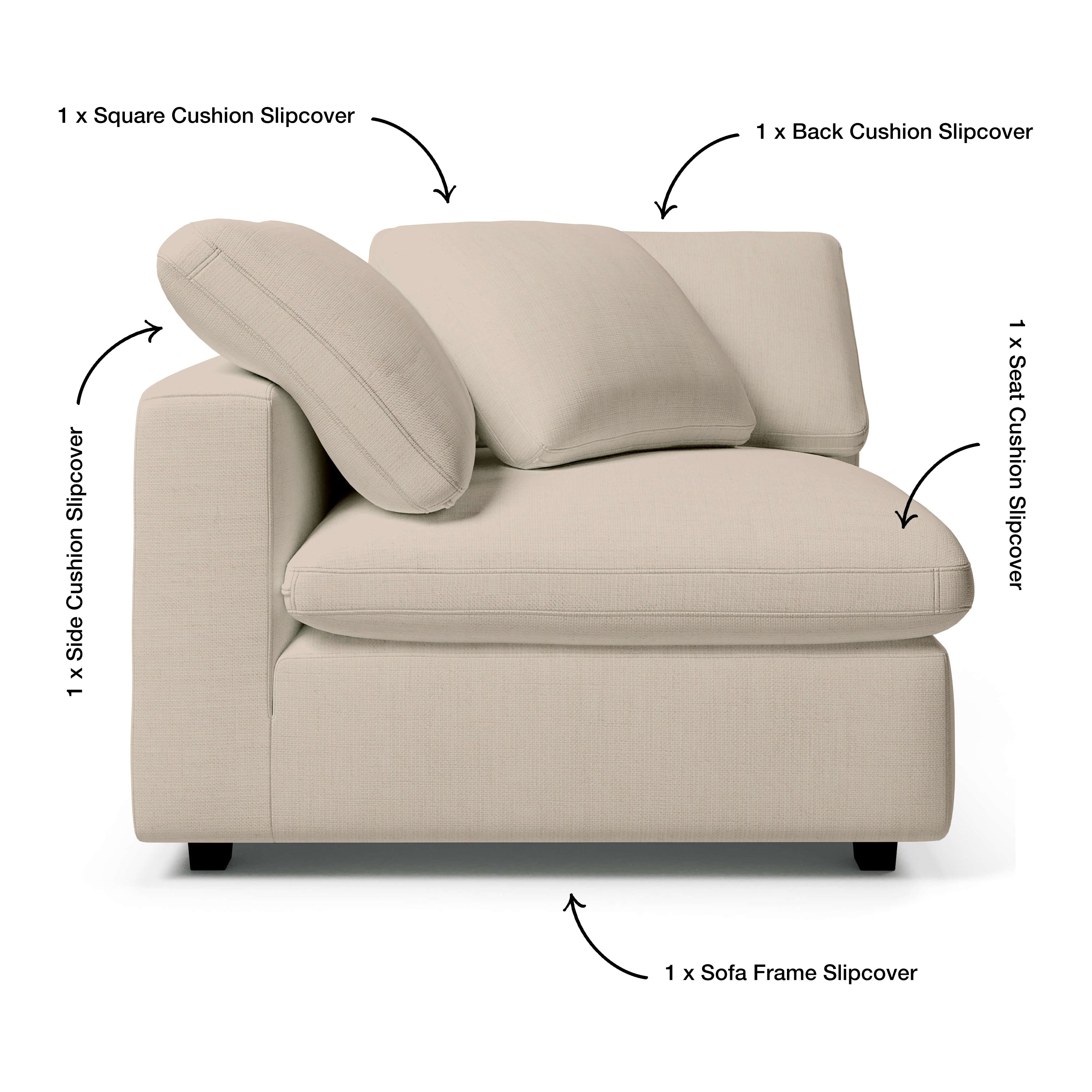 Comfy Sofa - Corner Chair Slipcover Replacement