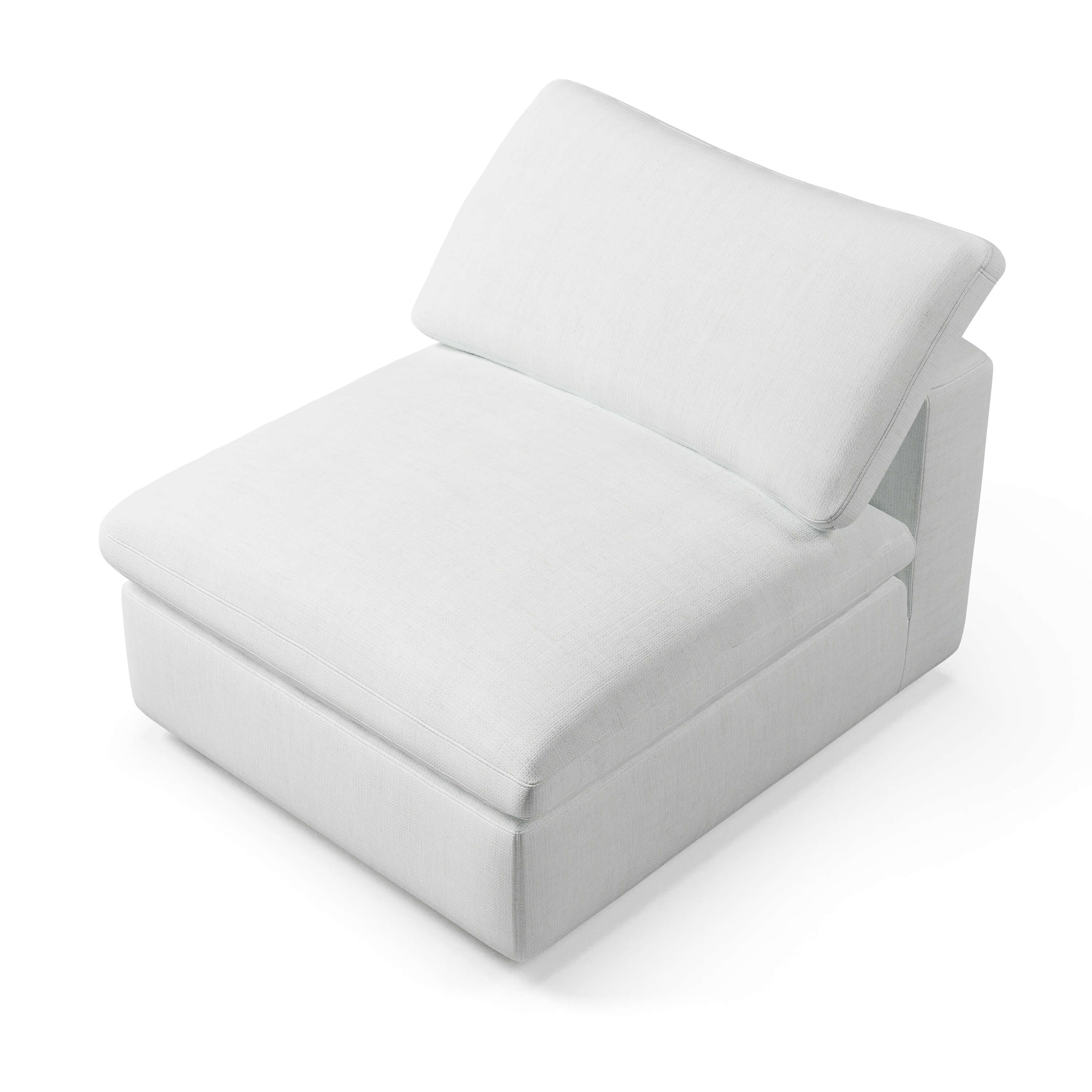 Comfortable Armless Chair | white Comfy Armless Chair | Couch Haus