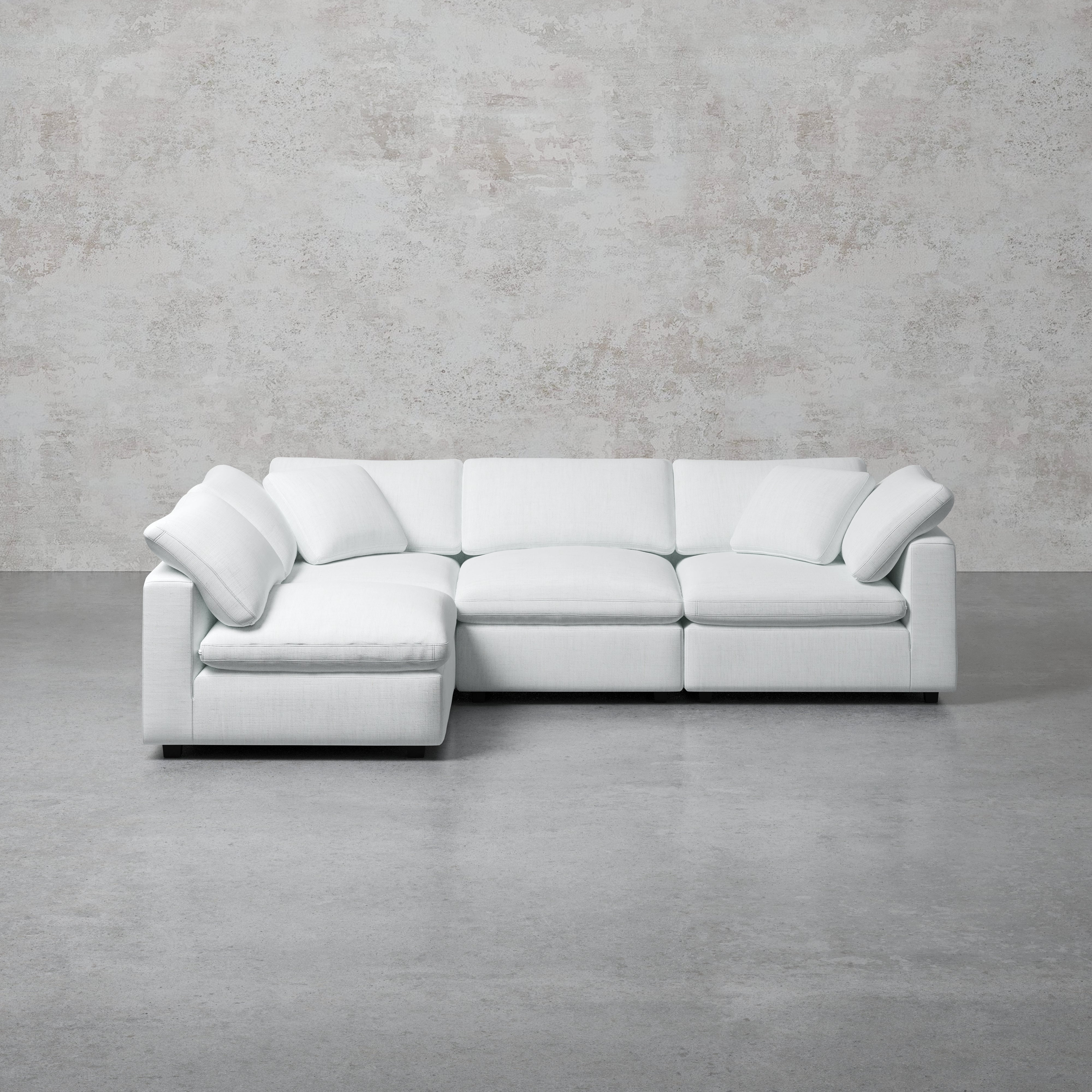 Comfy Modular Sofa - 4-Seater L-Sectional
