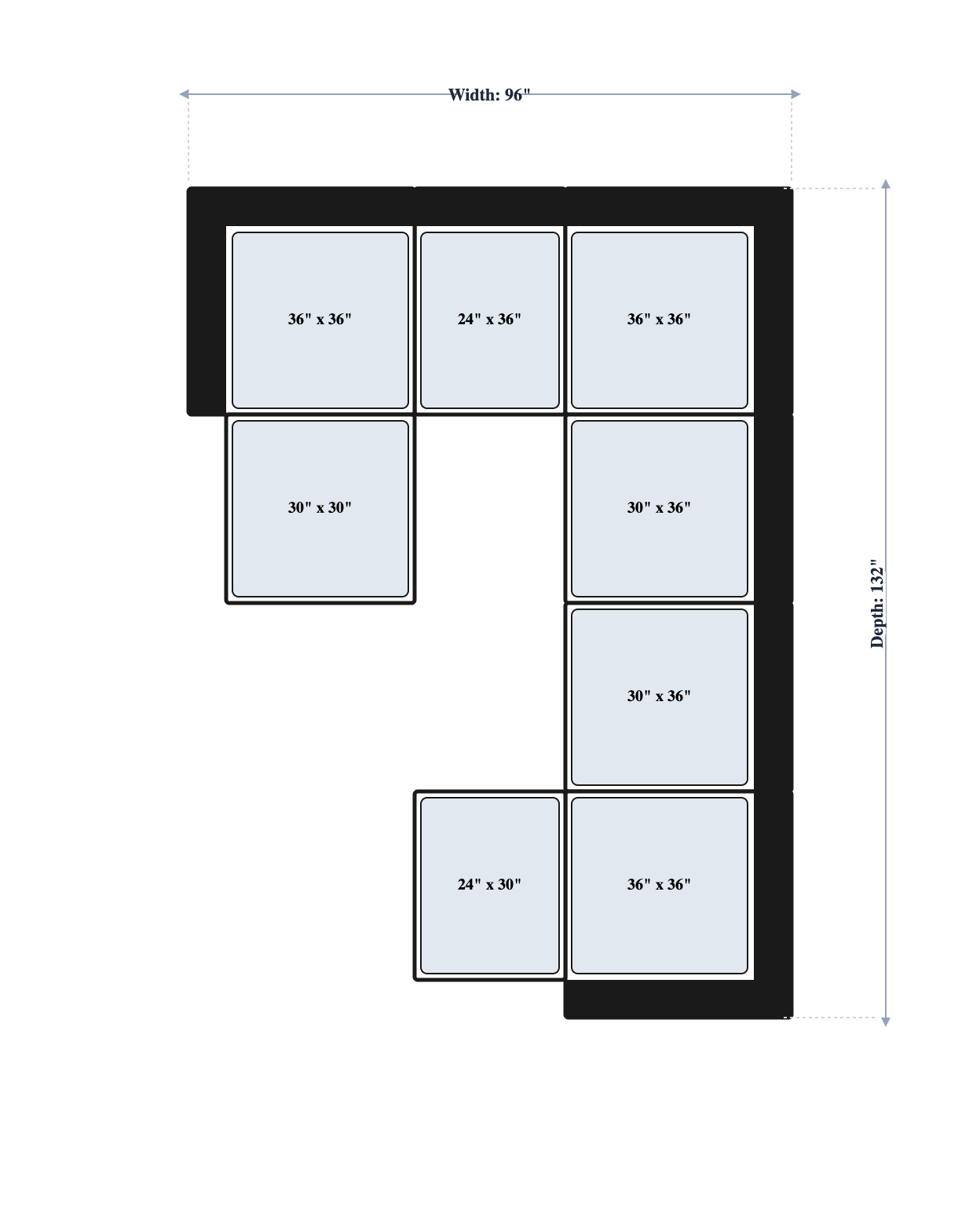 Custom 6-Seater U-Shaped Sectional