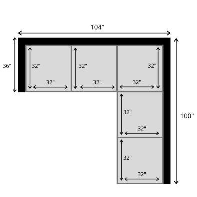 Custom 5-Seater L-Shaped Sectional