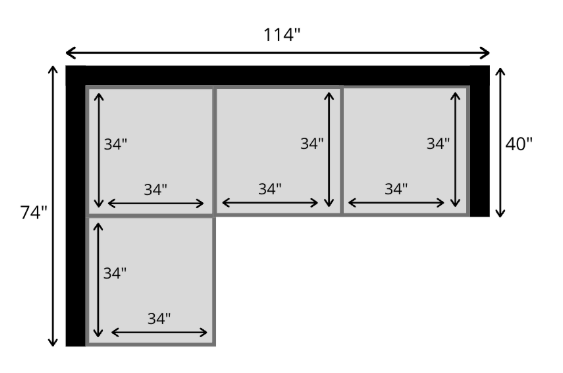 Custom 4-Seater L-Shaped Sectional