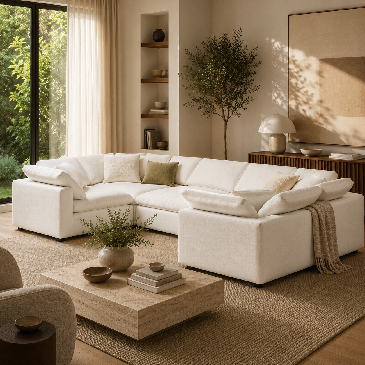 Comfy 6-Seater U-Sectional