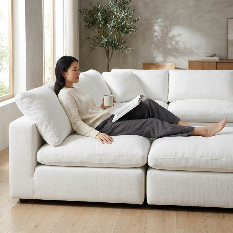 Comfy 7-Seater & Ottoman U-Sectional
