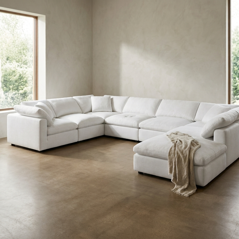 Comfy 7-Seater & Ottoman U-Sectional
