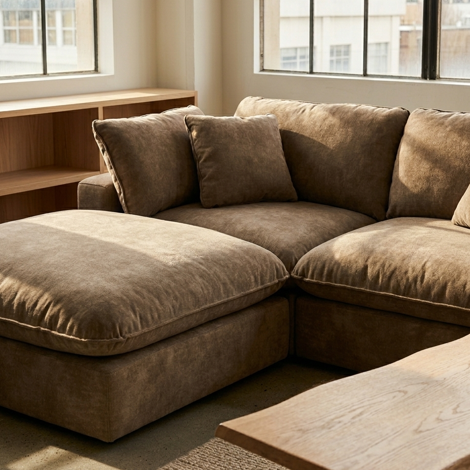 Custom 2-Seater & Ottoman Sofa