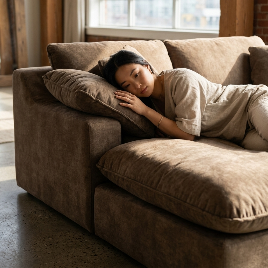 Custom 2-Seater & Ottoman Sofa