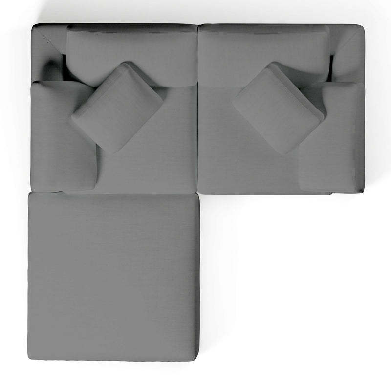 Comfy Modular Sofa - 2-Seater & Ottoman