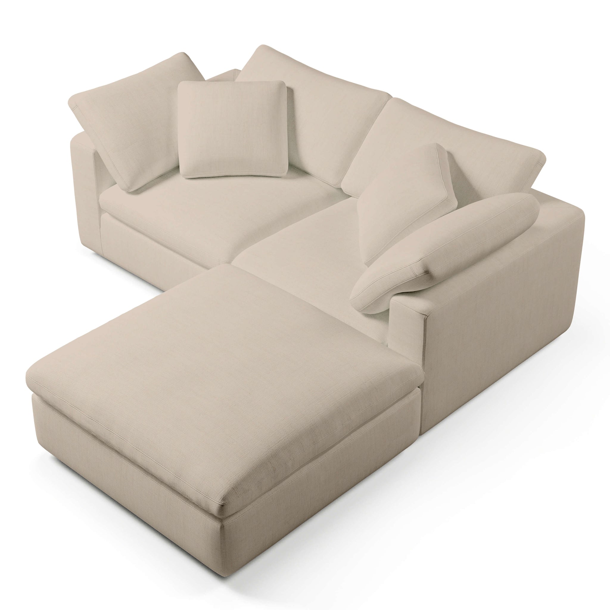 Modular Sofa with Ottoman | 2 Seater and Ottoman | Couch Haus