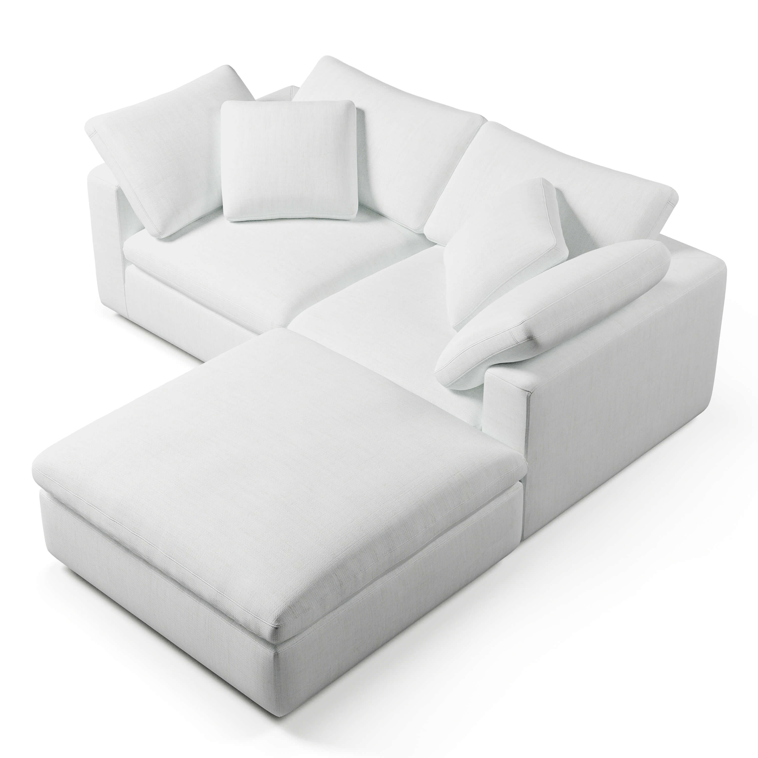 Comfy Modular Sofa - 2-Seater & Ottoman