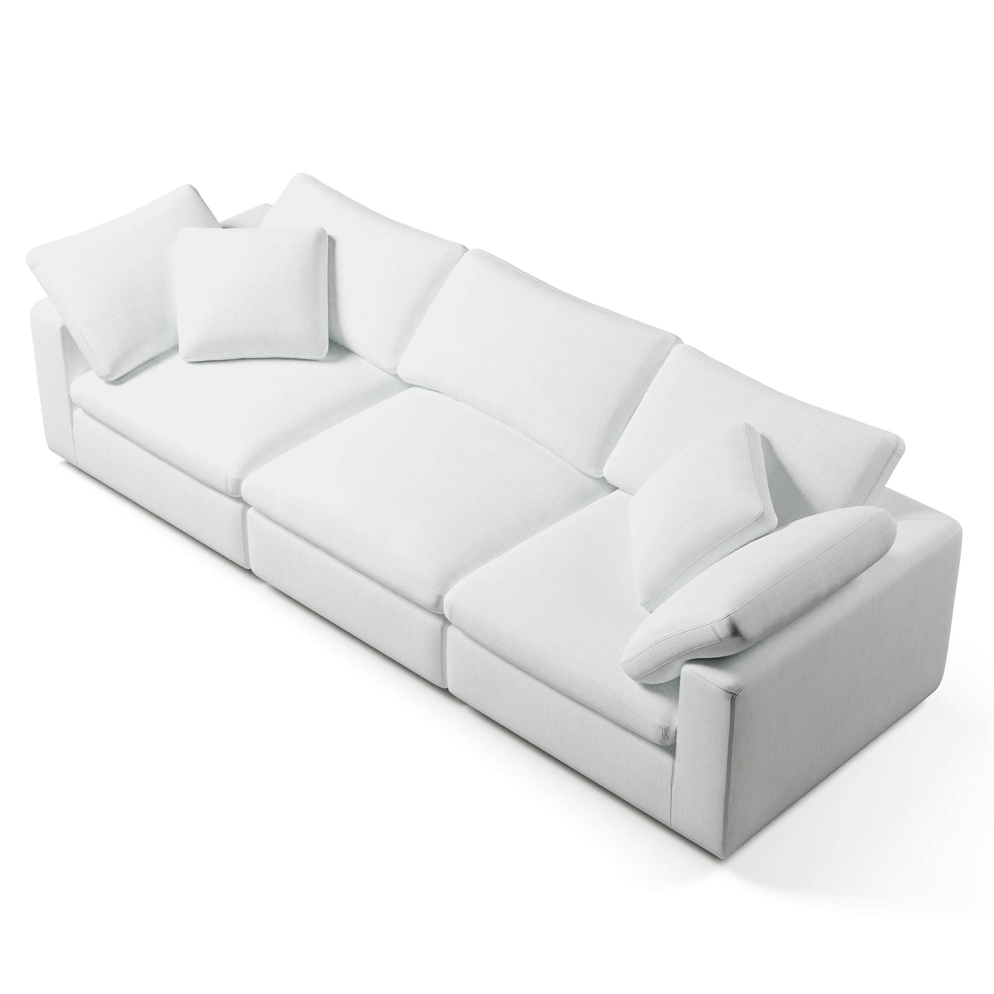3 Seater White Sofa | Comfy Modular Sofa | Couch Haus