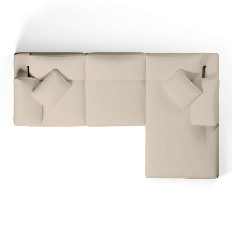 White Chaise Sofa | Modular 3 Seater Sofa | Couch Haus