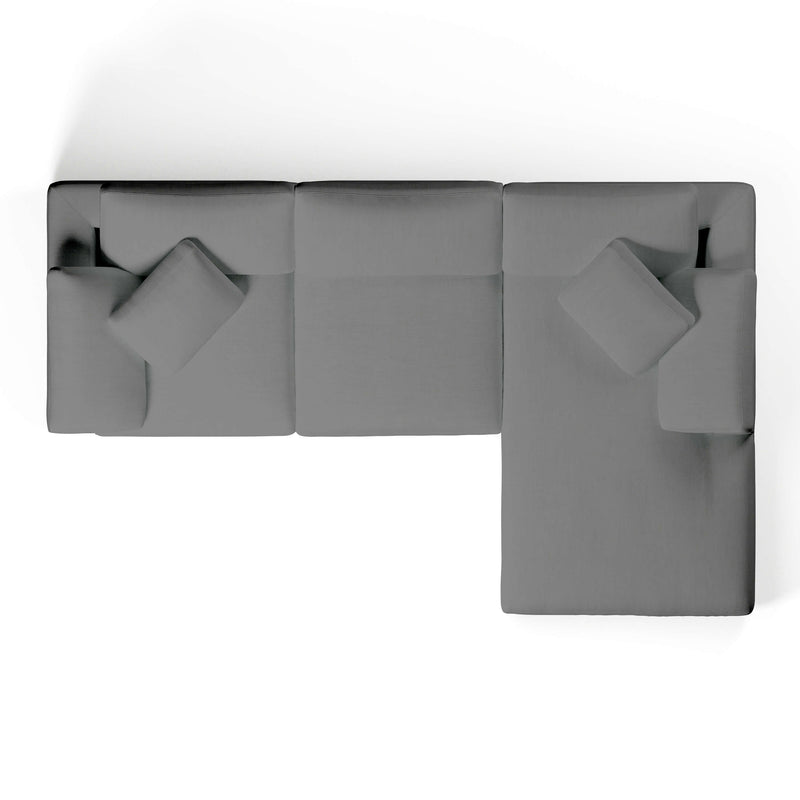 White Chaise Sofa | Modular 3 Seater Sofa | Couch Haus