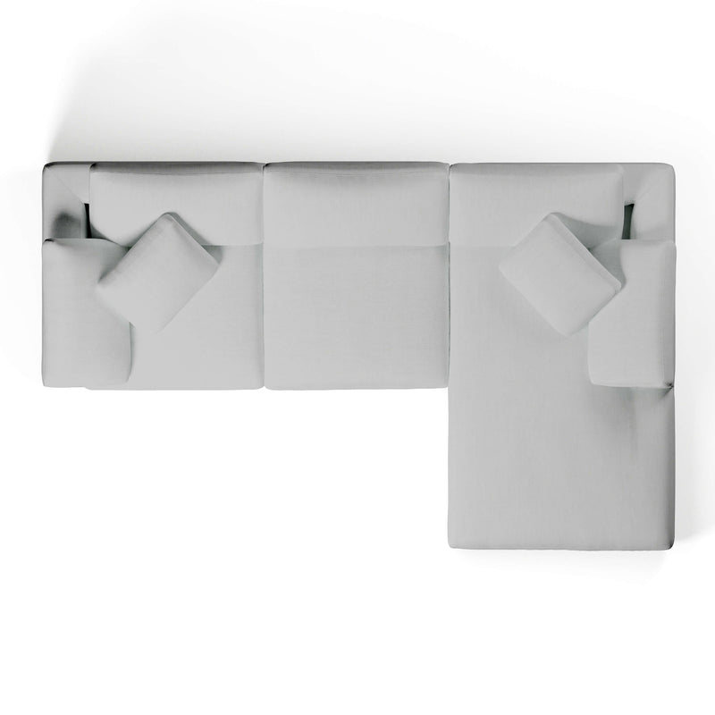 White Chaise Sofa | Modular 3 Seater Sofa | Couch Haus
