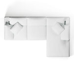 White Chaise Sofa | Modular 3 Seater Sofa | Couch Haus