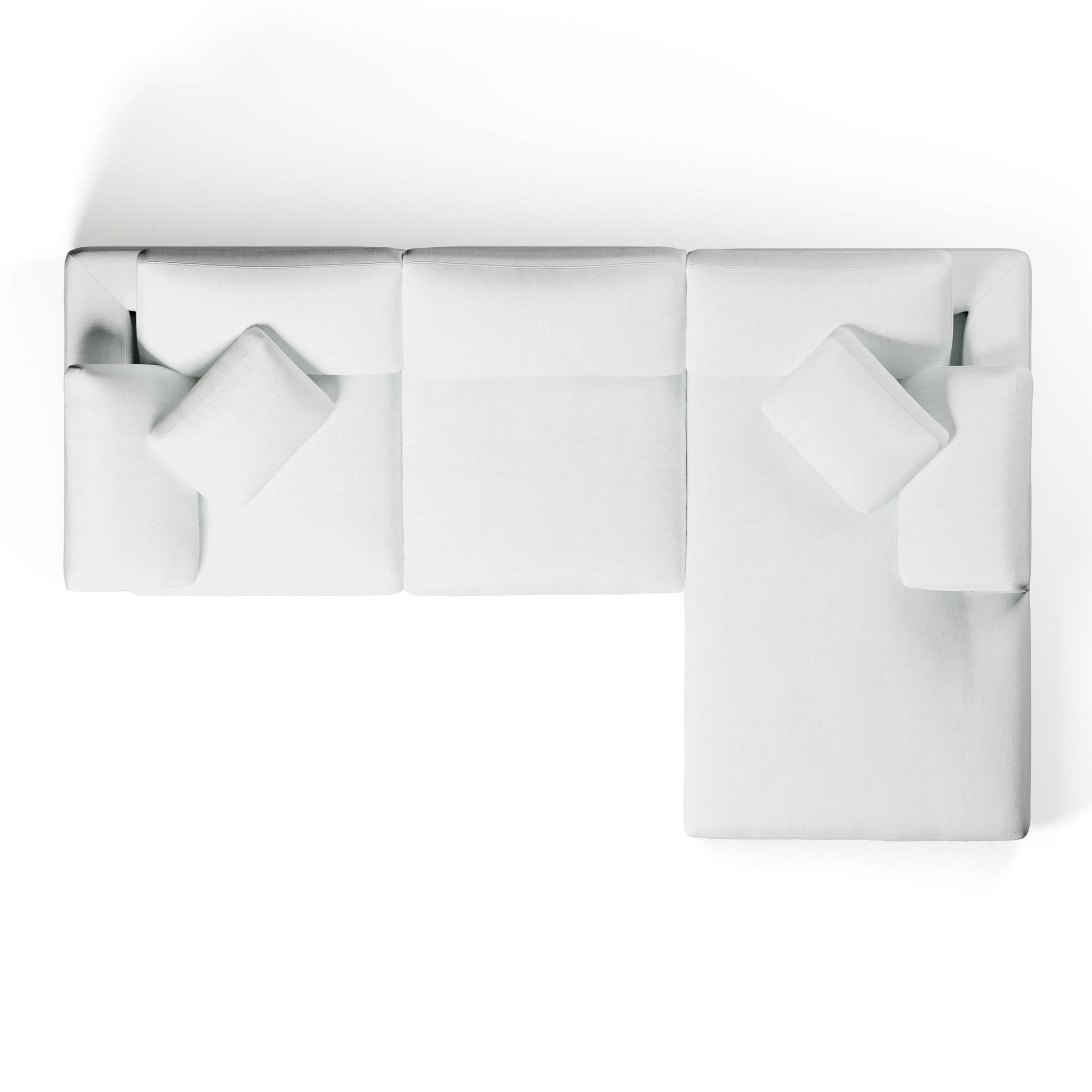 White Chaise Sofa | Modular 3 Seater Sofa | Couch Haus