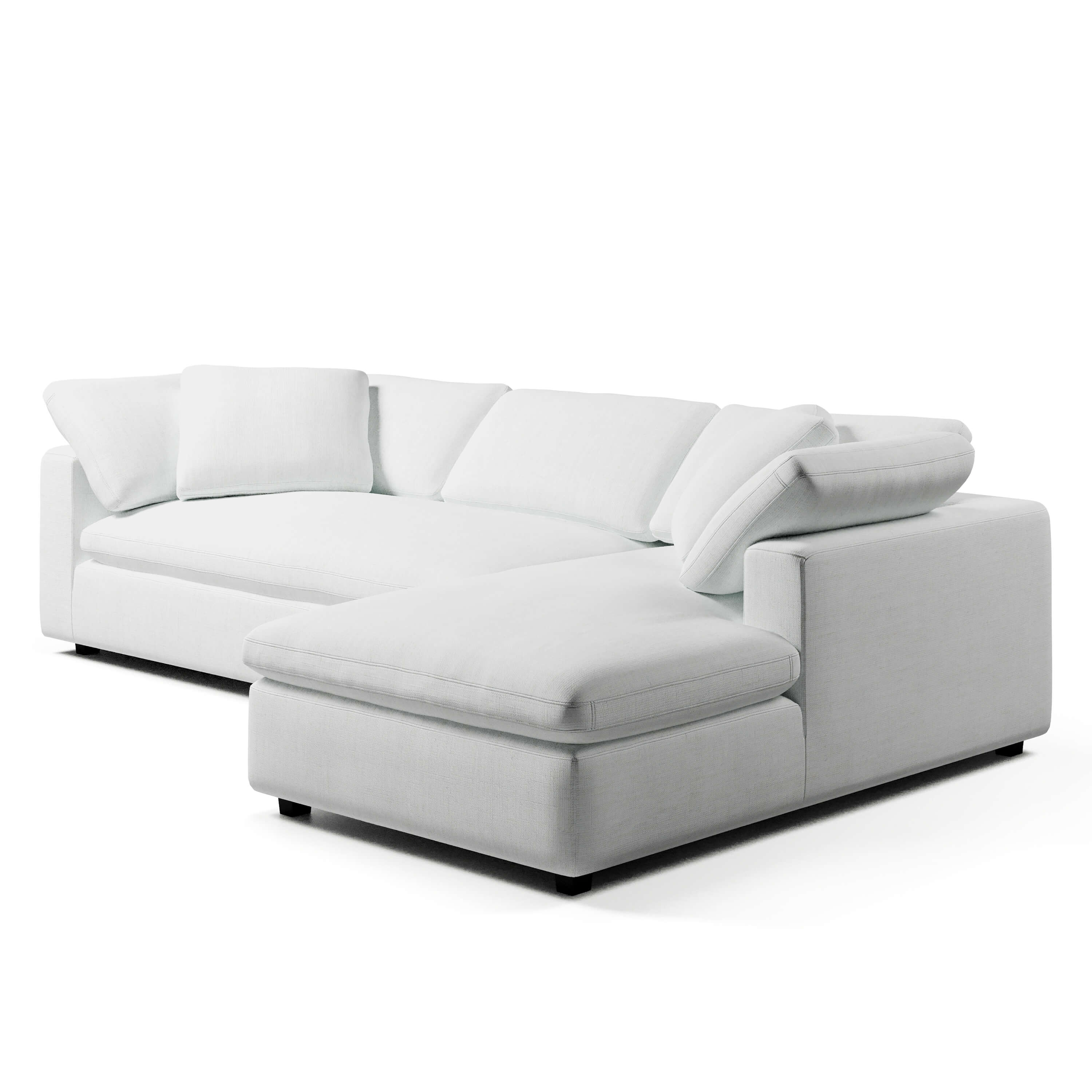 Comfy Modular Sofa - 3-Seater Right-Arm Chaise Bench-Seat