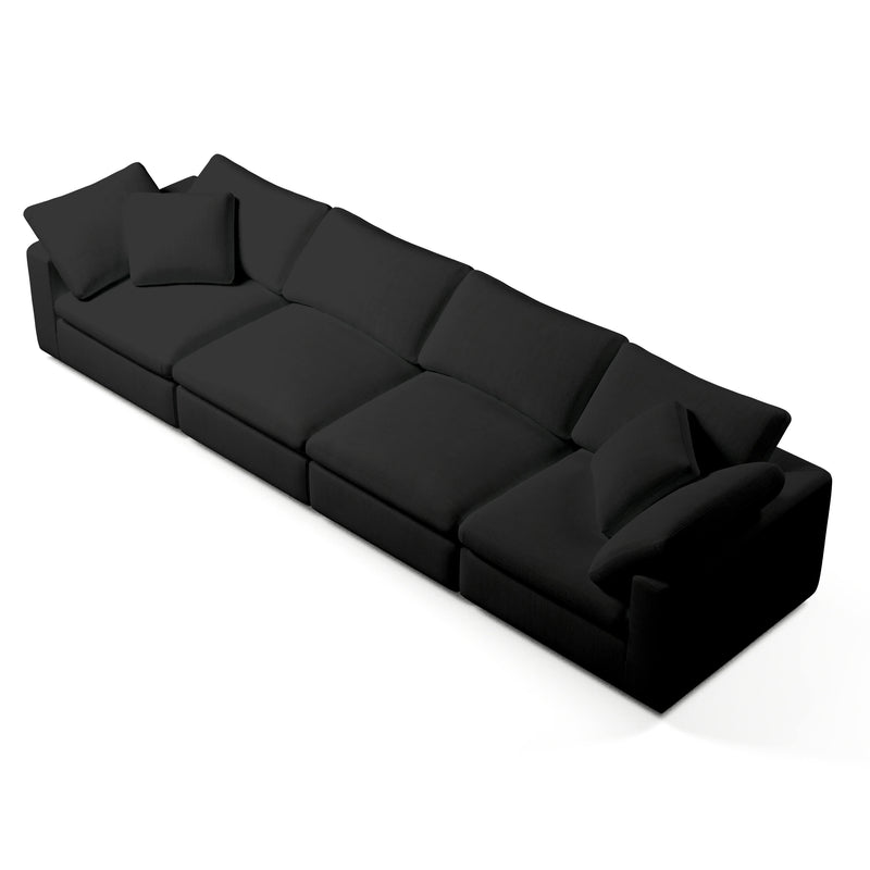 Comfy Modular Sofa - 4-Seater Sofa with Ottoman