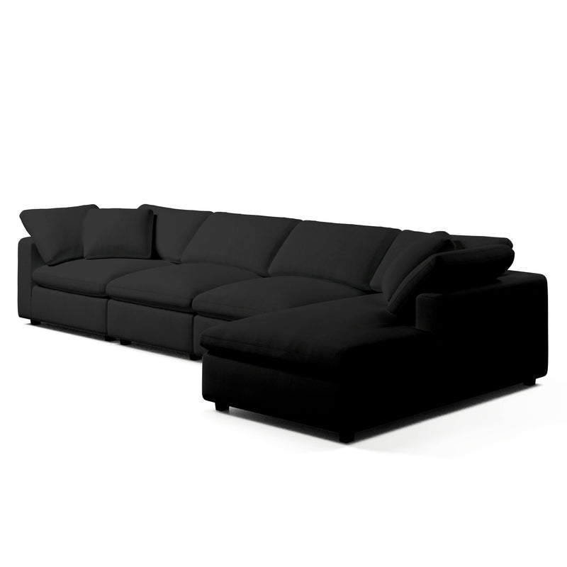 Comfy Modular Sofa - 4-Seater Chaise Sectional - Right Hand Facing
