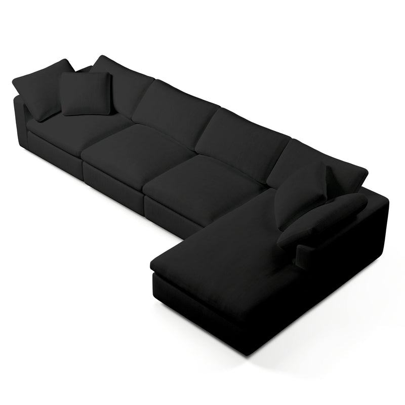 Comfy Modular Sofa - 4-Seater Chaise Sectional - Right Hand Facing