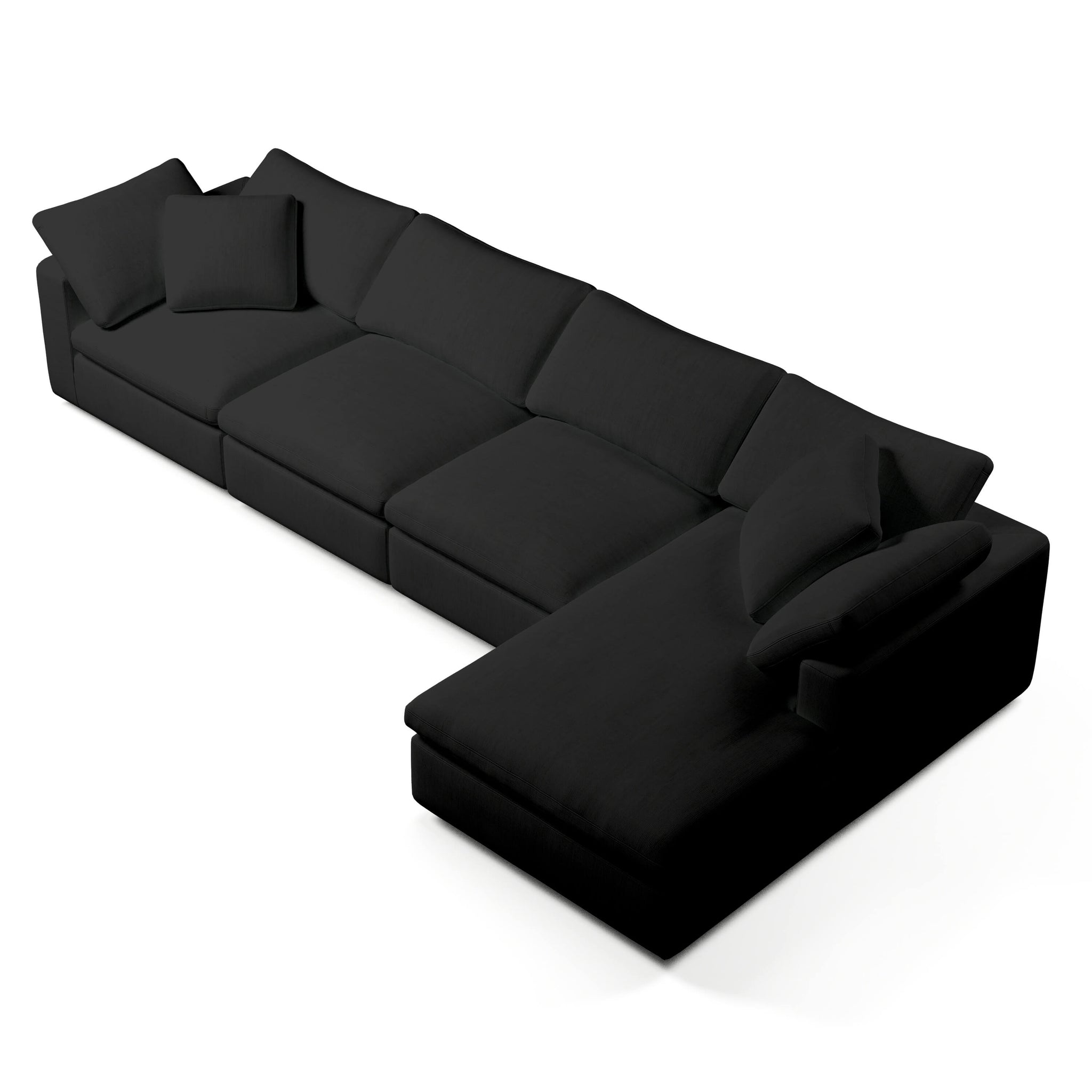 Comfy Modular Sofa - 4-Seater Chaise Sectional - Right Hand Facing