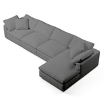 Comfy Modular Sofa - 4-Seater Chaise Sectional - Right Hand Facing