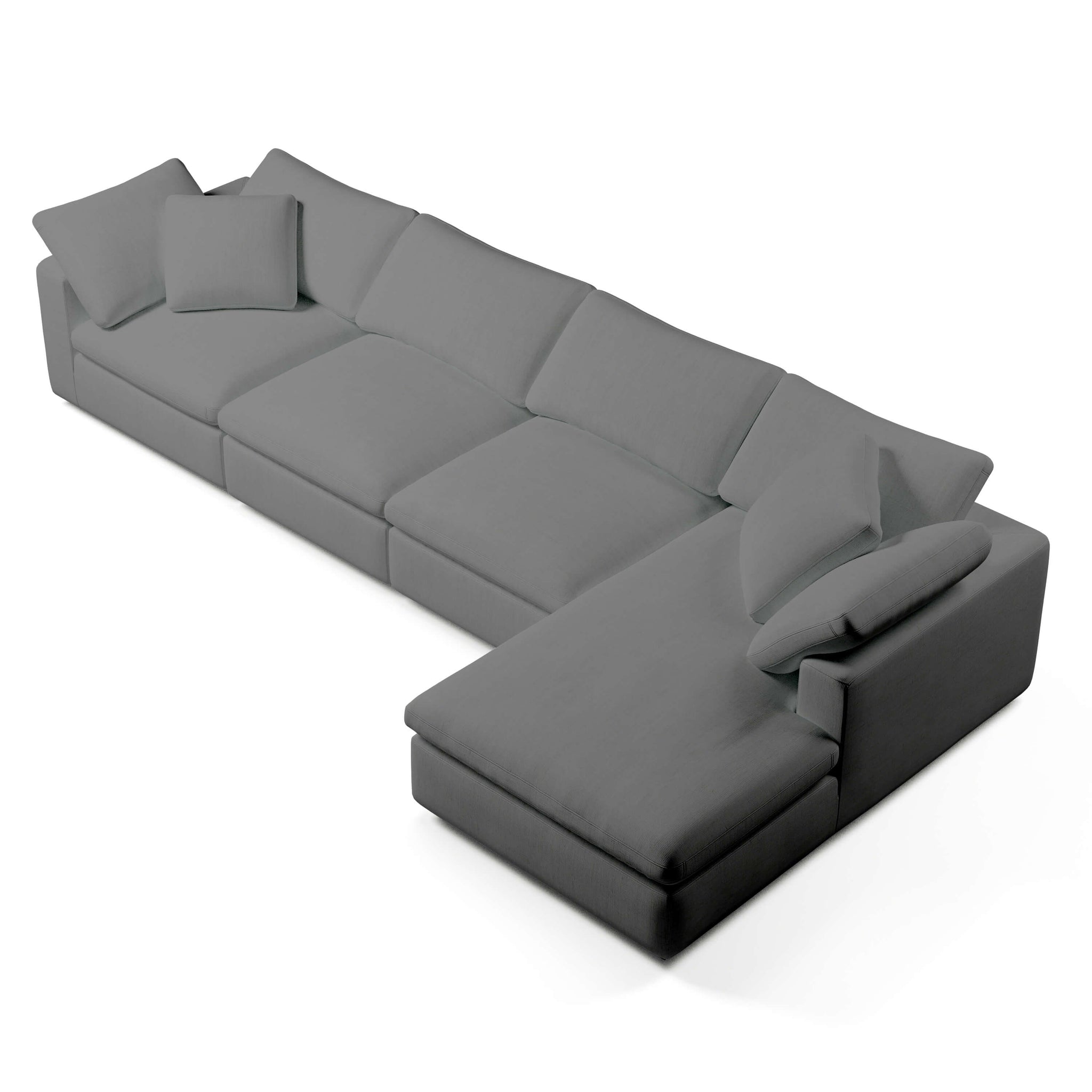 Comfy Modular Sofa - 4-Seater Chaise Sectional - Right Hand Facing