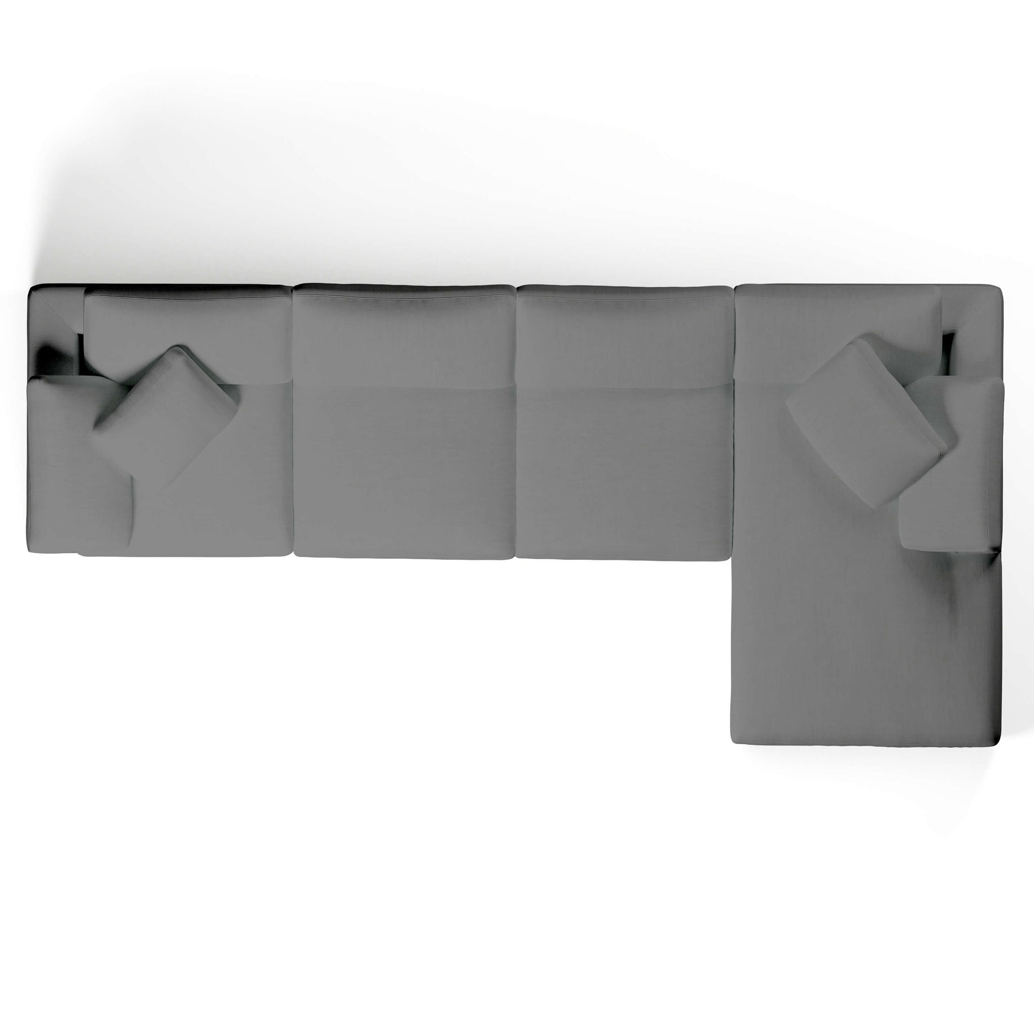 Comfy Modular Sofa - 4-Seater Chaise Sectional - Right Hand Facing