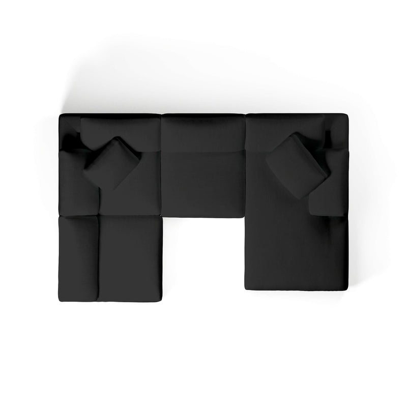 Comfy Modular Sofa - 4-Seater Chaise Sectional - Right Hand Facing