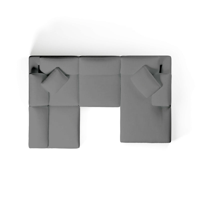 Comfy Modular Sofa - 4-Seater Chaise Sectional - Right Hand Facing