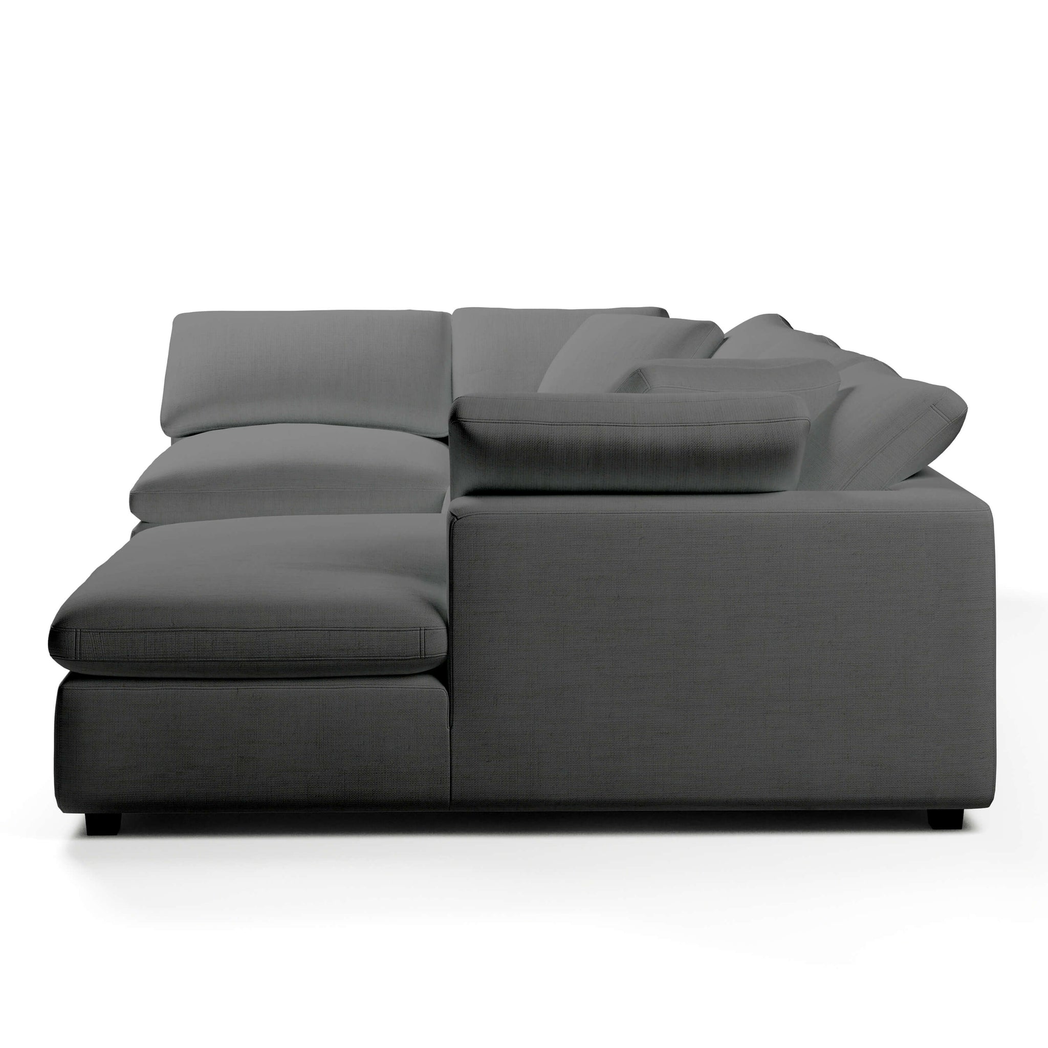 Comfy Modular Sofa - 4-Seater Chaise Sectional - Right Hand Facing