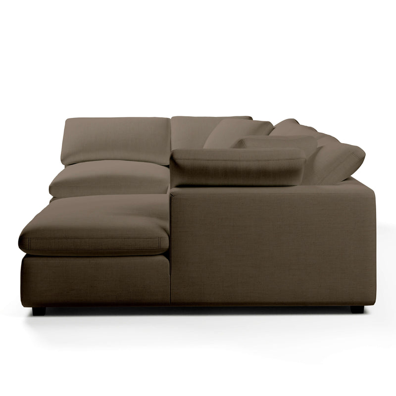 Comfy Modular Sofa - 4-Seater Chaise Sectional - Right Hand Facing